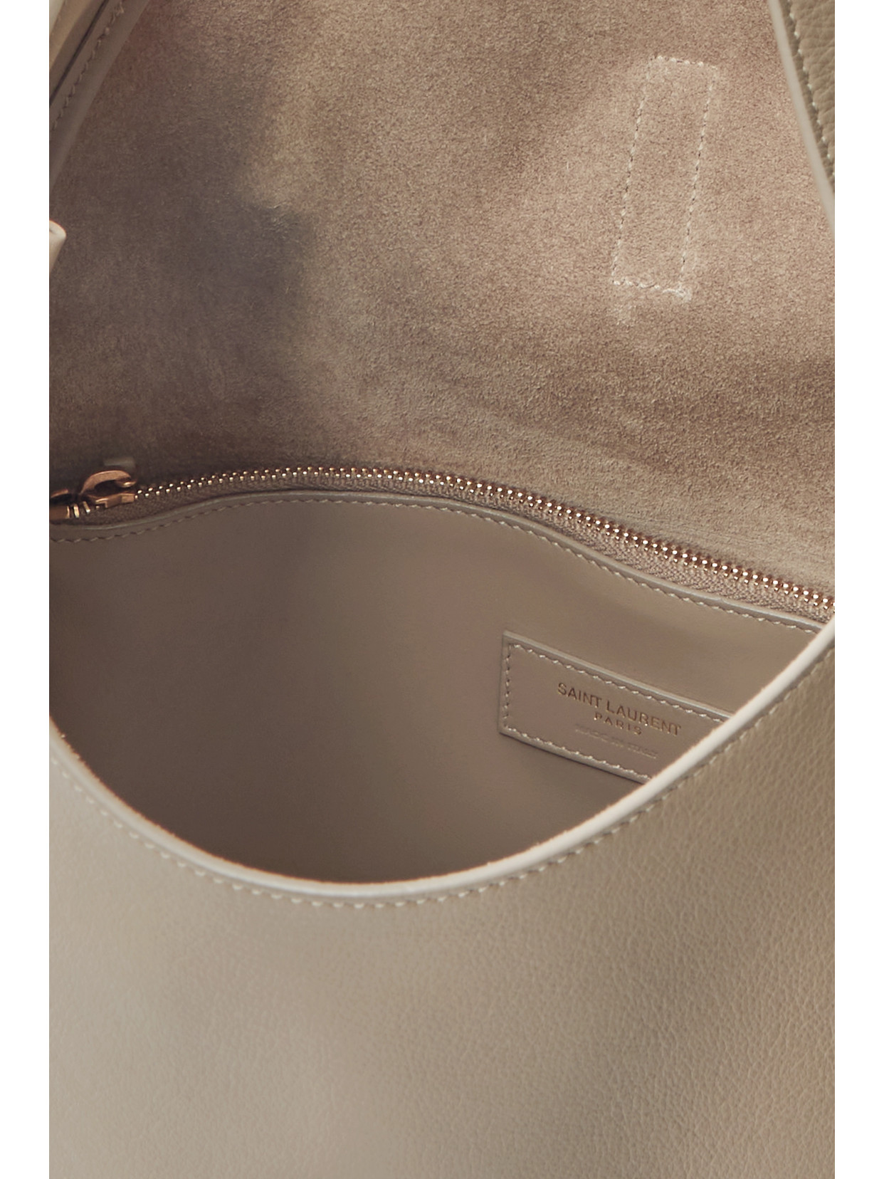 Saint Laurent Le 5 À 7 Supple Large Leather Shoulder Bag In Gray