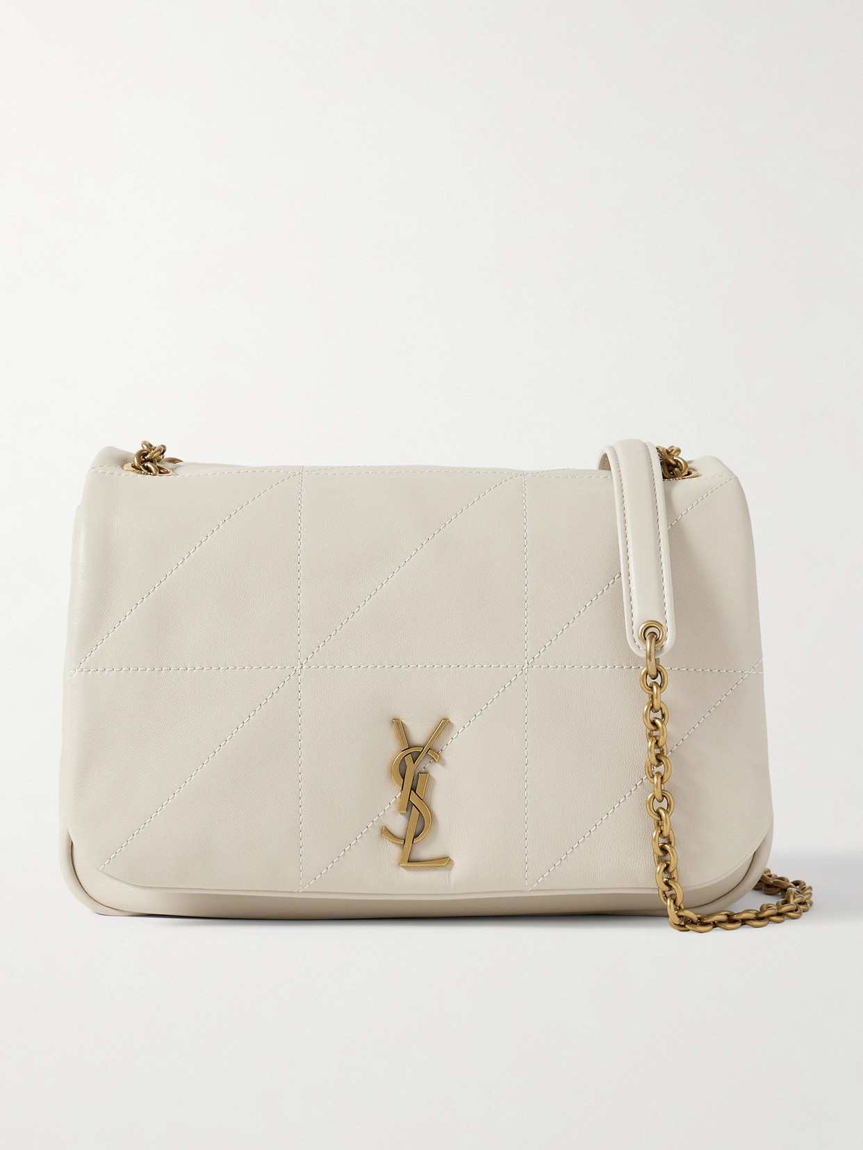 Saint Laurent Jamie 4.3 Small Quilted Leather Shoulder Bag In White