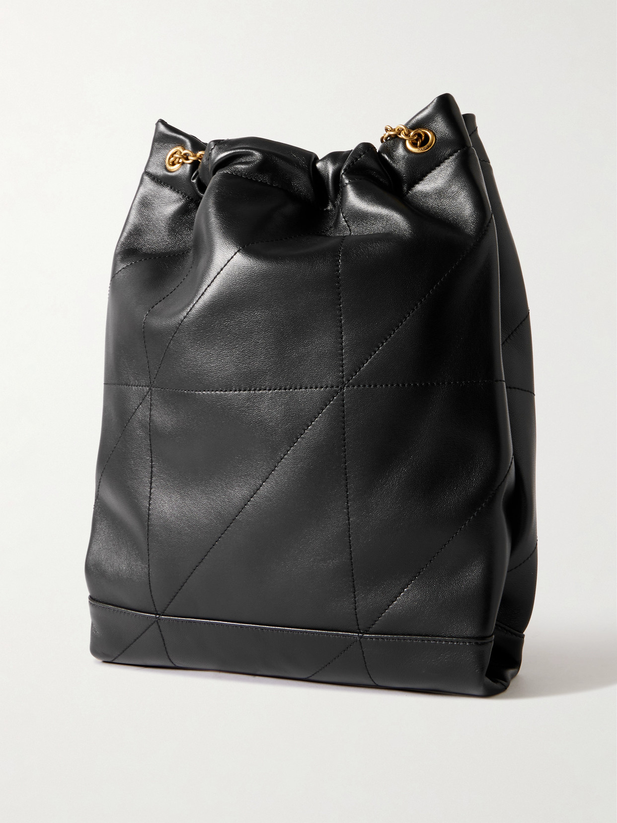 Saint Laurent Jamie Large Pochon Ysl Shoulder Bag In Quilted Lambskin Leather In Black