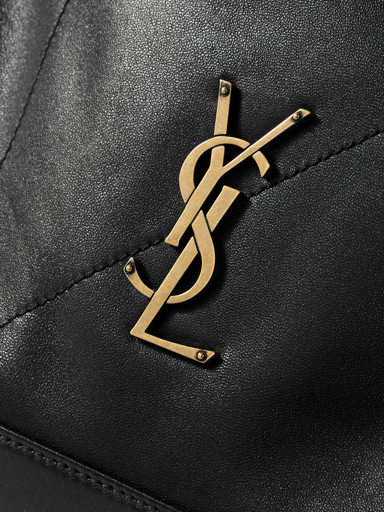 Saint Laurent Jamie Large Pochon Ysl Shoulder Bag In Quilted Lambskin Leather In Black