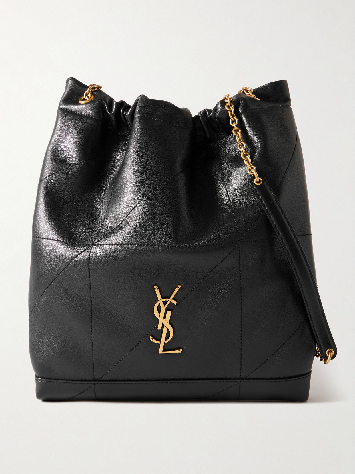 Saint Laurent Jamie 4.3 Embellished Quilted Leather Shoulder Bag In Black