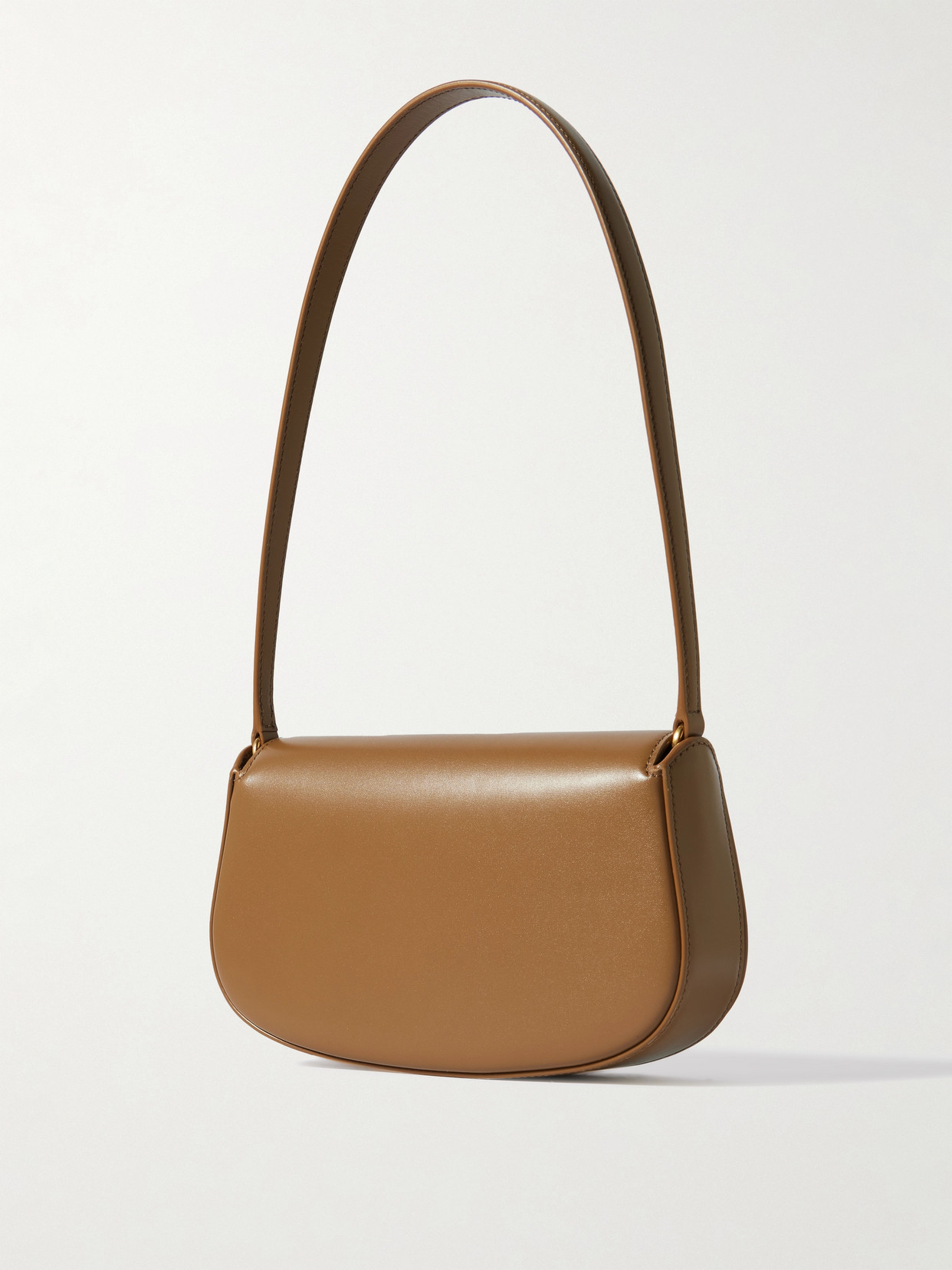 Shop Saint Laurent Mini Voltaire Leather Shoulder Bag In Brown