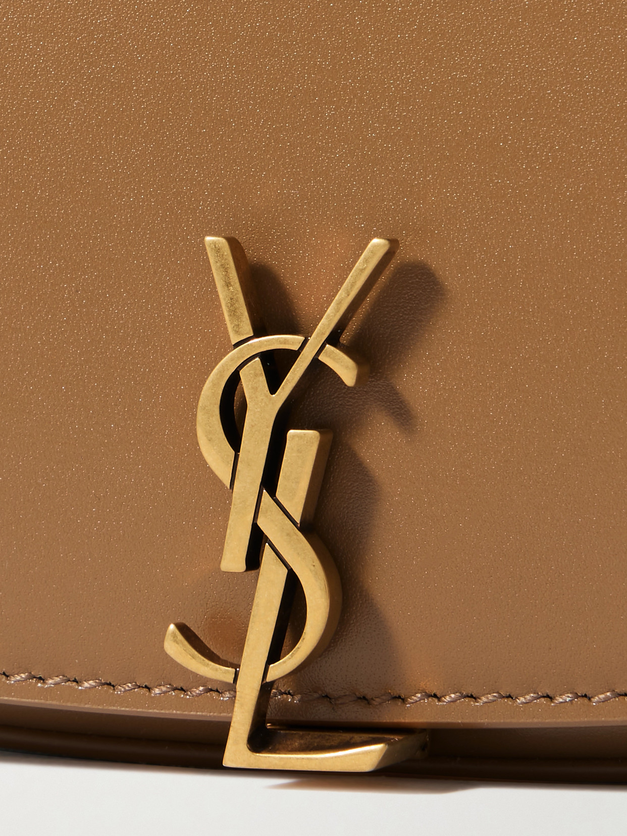 Saint Laurent Voltaire Mini Leather Shoulder Bag In Brown