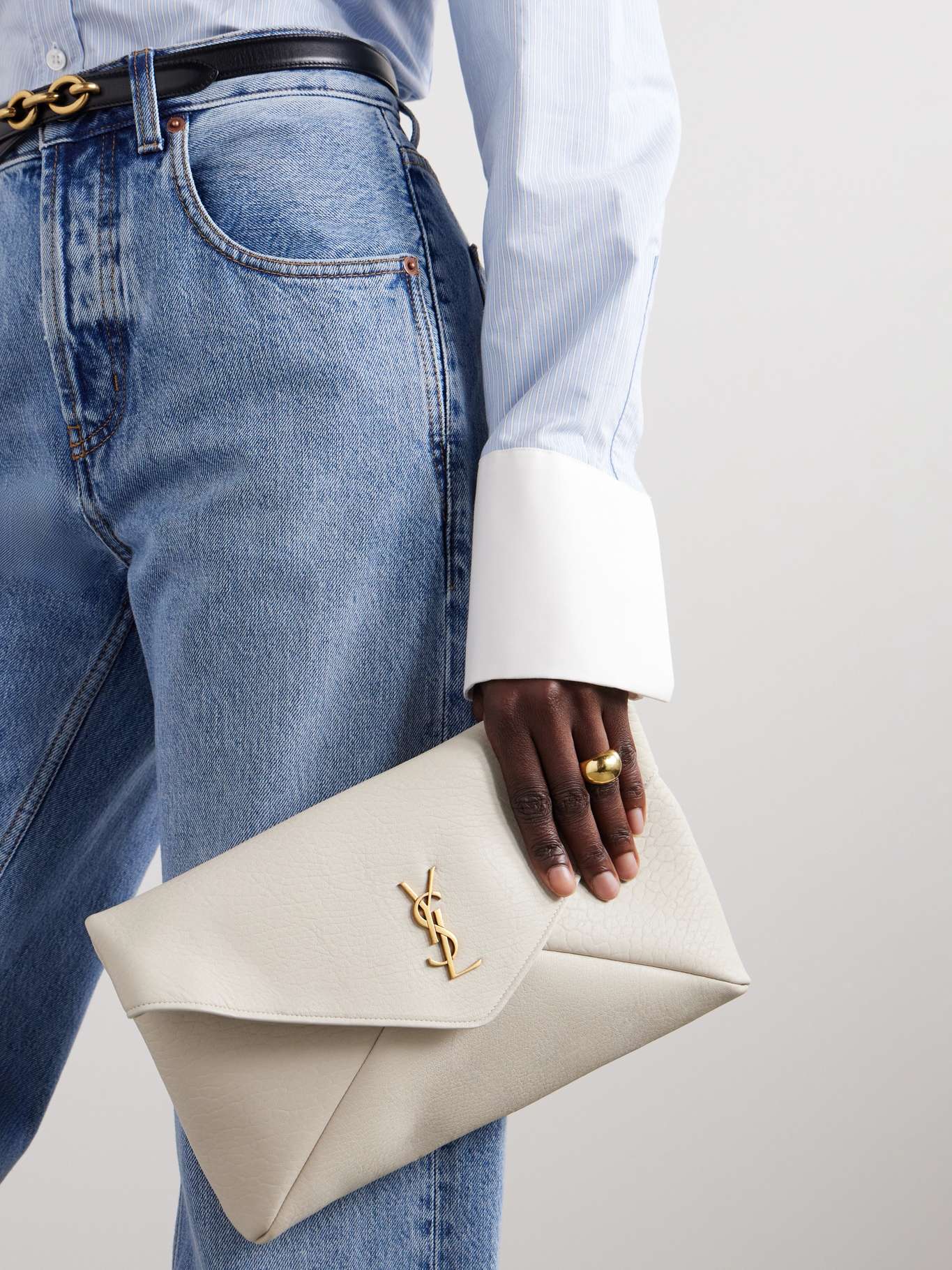 Cassandre Leather Envelope Clutch