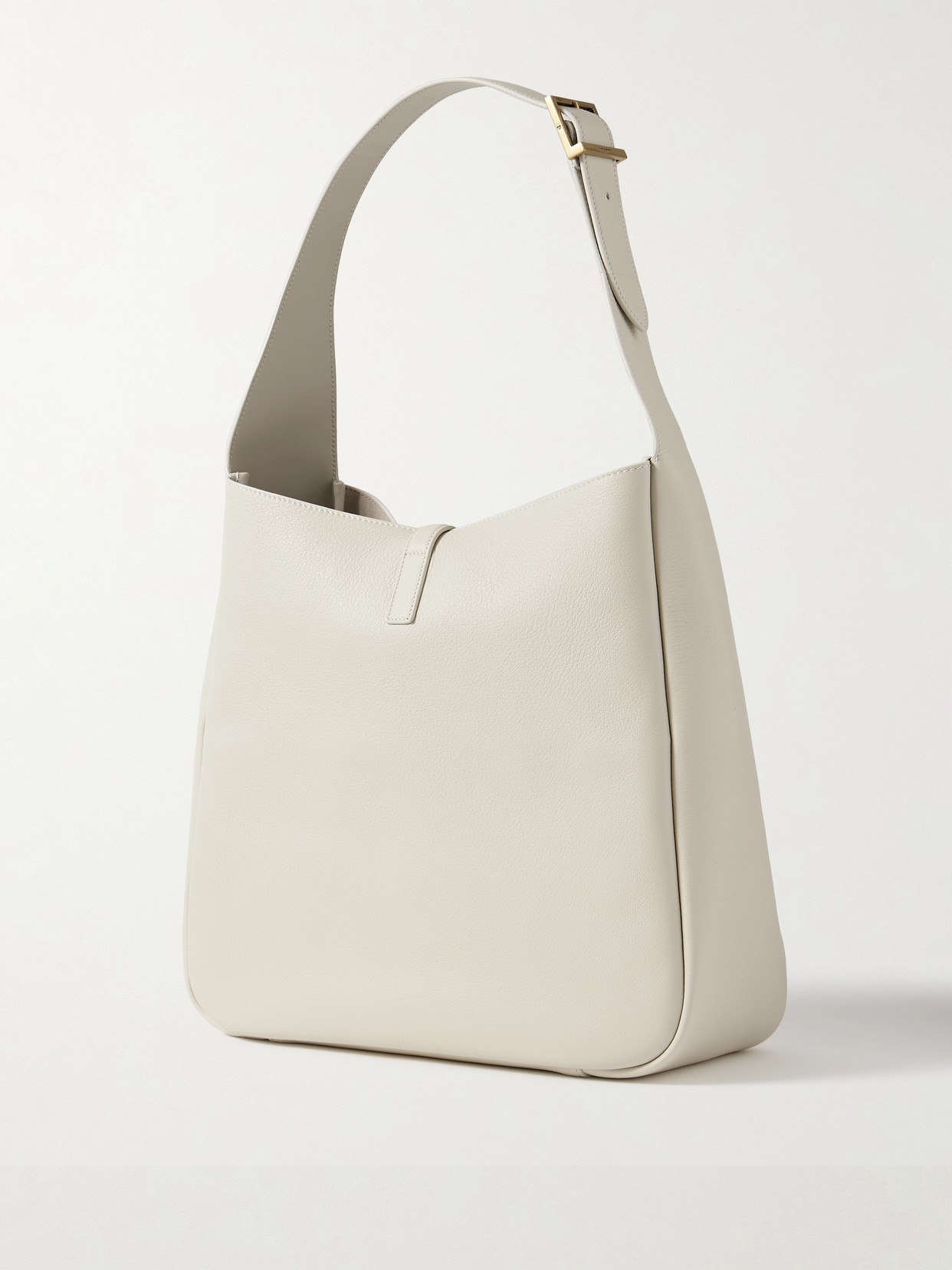 Saint Laurent Large Le 5 A 7 Supple Shoulder Bag In White