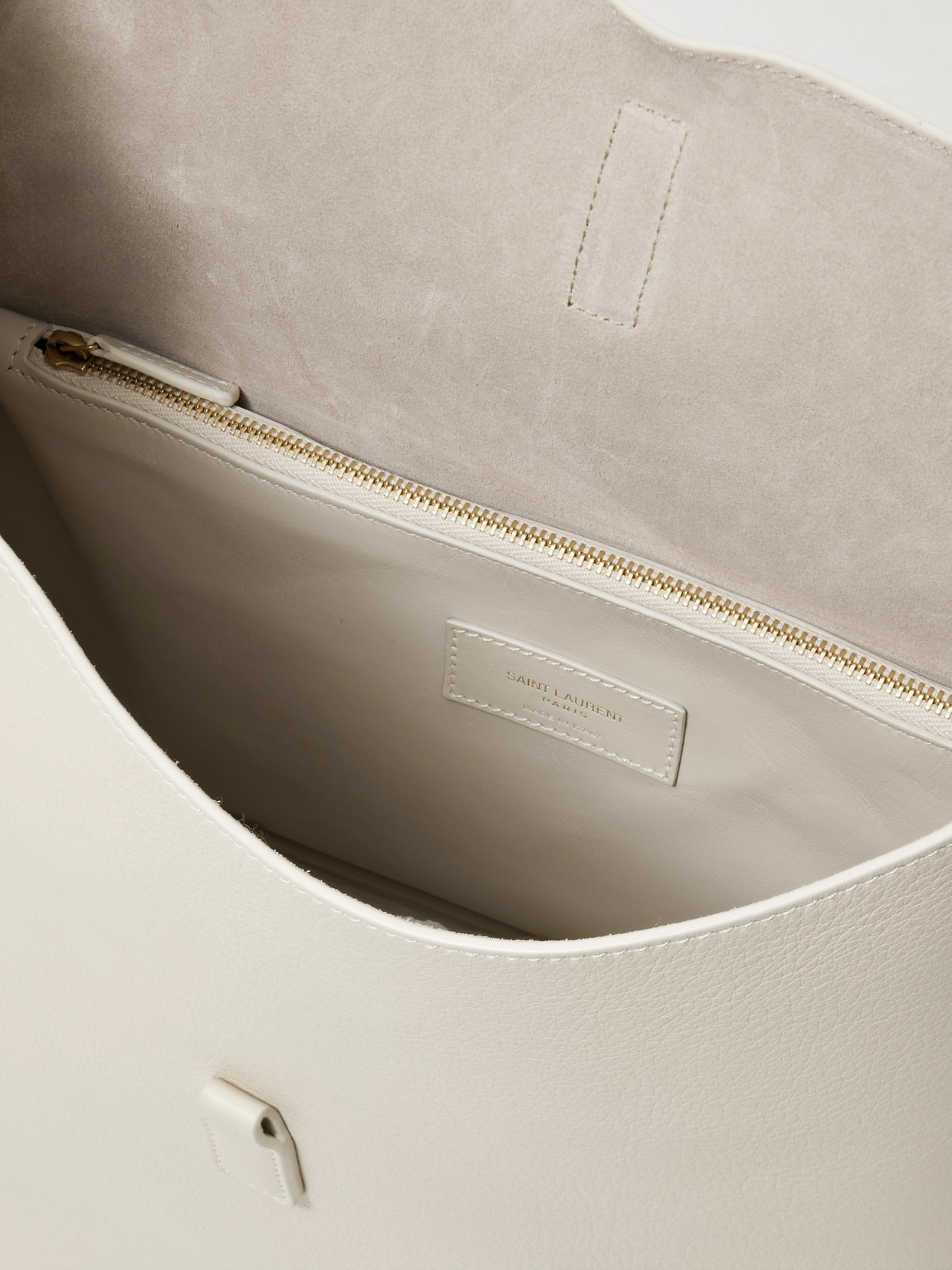 Saint Laurent Large Le 5 A 7 Supple Shoulder Bag In White