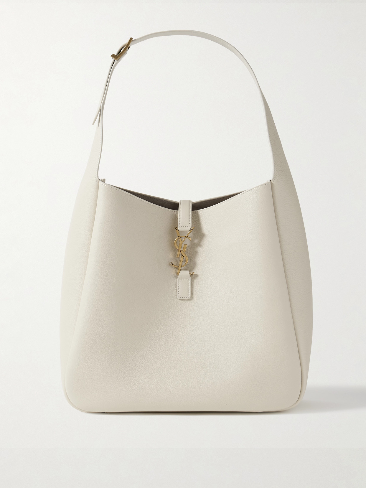 Saint Laurent Large Le 5 A 7 Supple Shoulder Bag In White