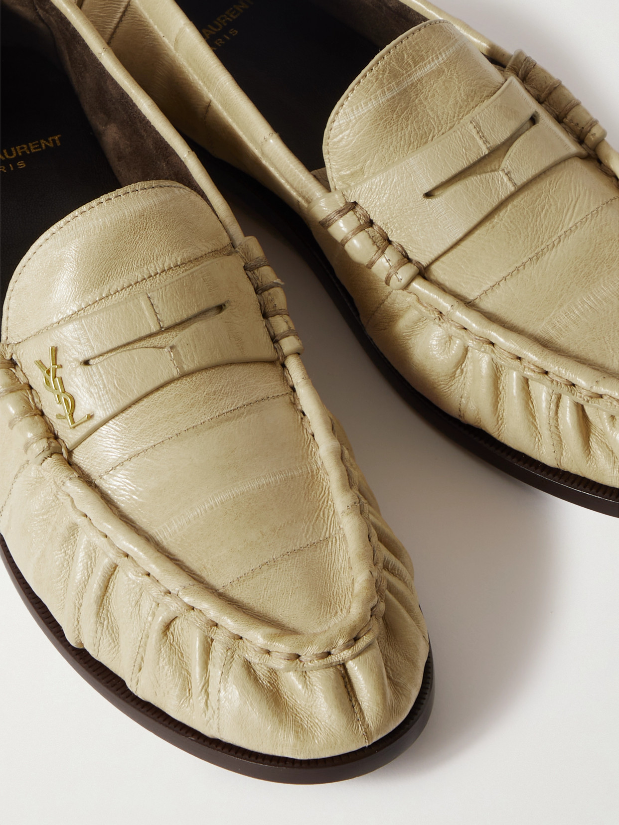 SAINT LAURENT LE LOAFER LEATHER LOAFERS