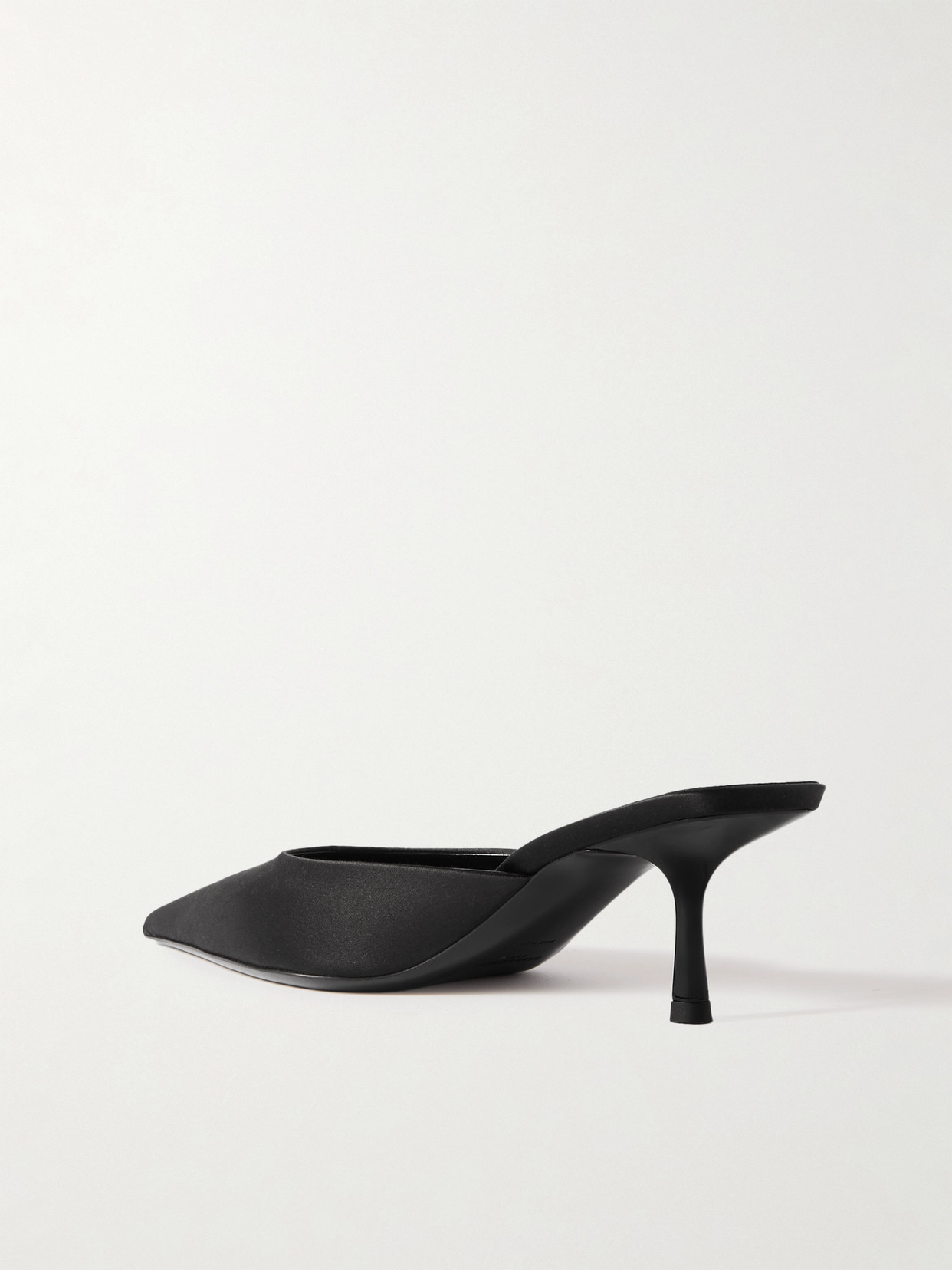 Saint Laurent Barbara Leather Mule Pumps In Black