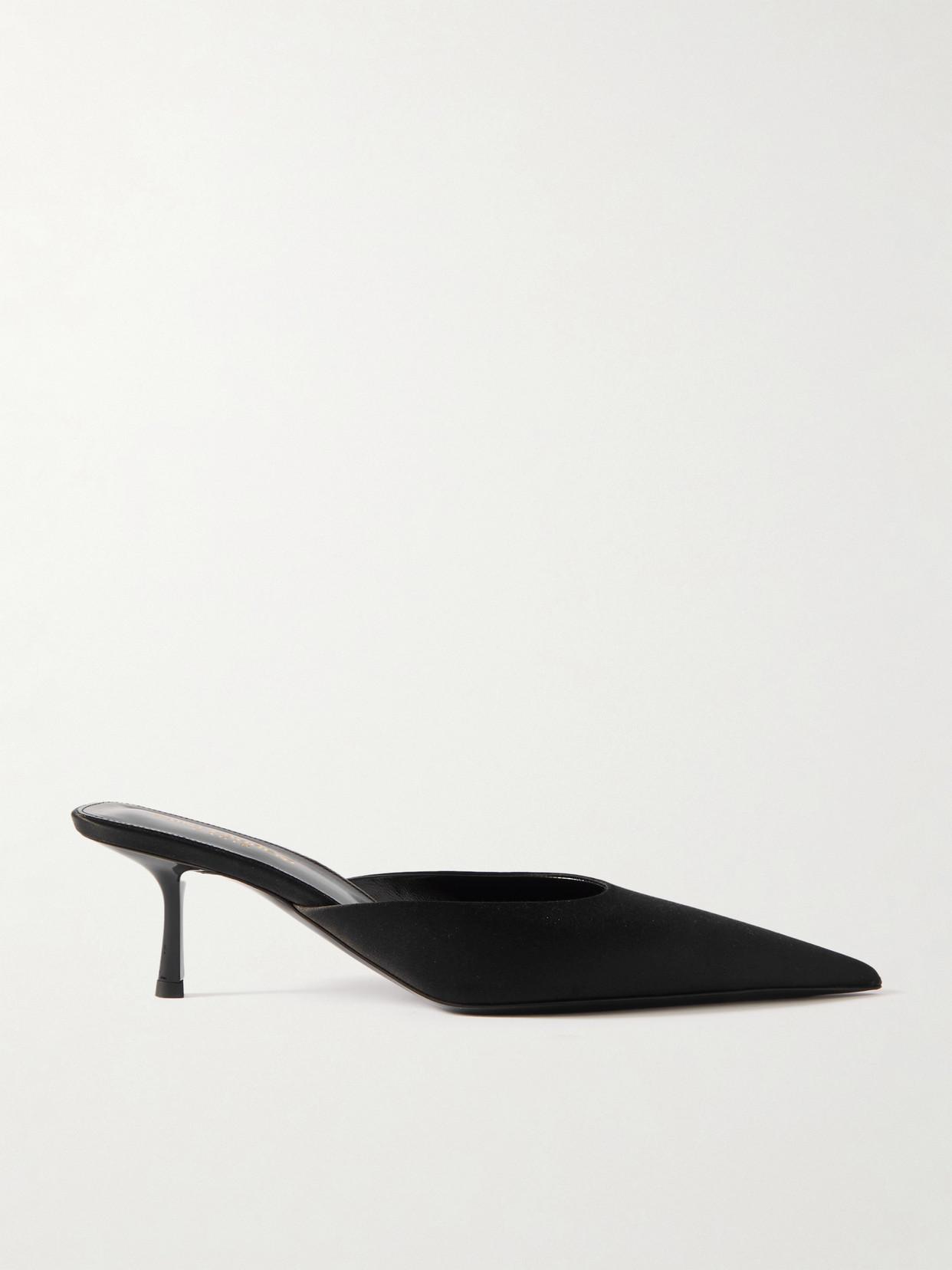 Saint Laurent Barbara Leather Mule Pumps In Black