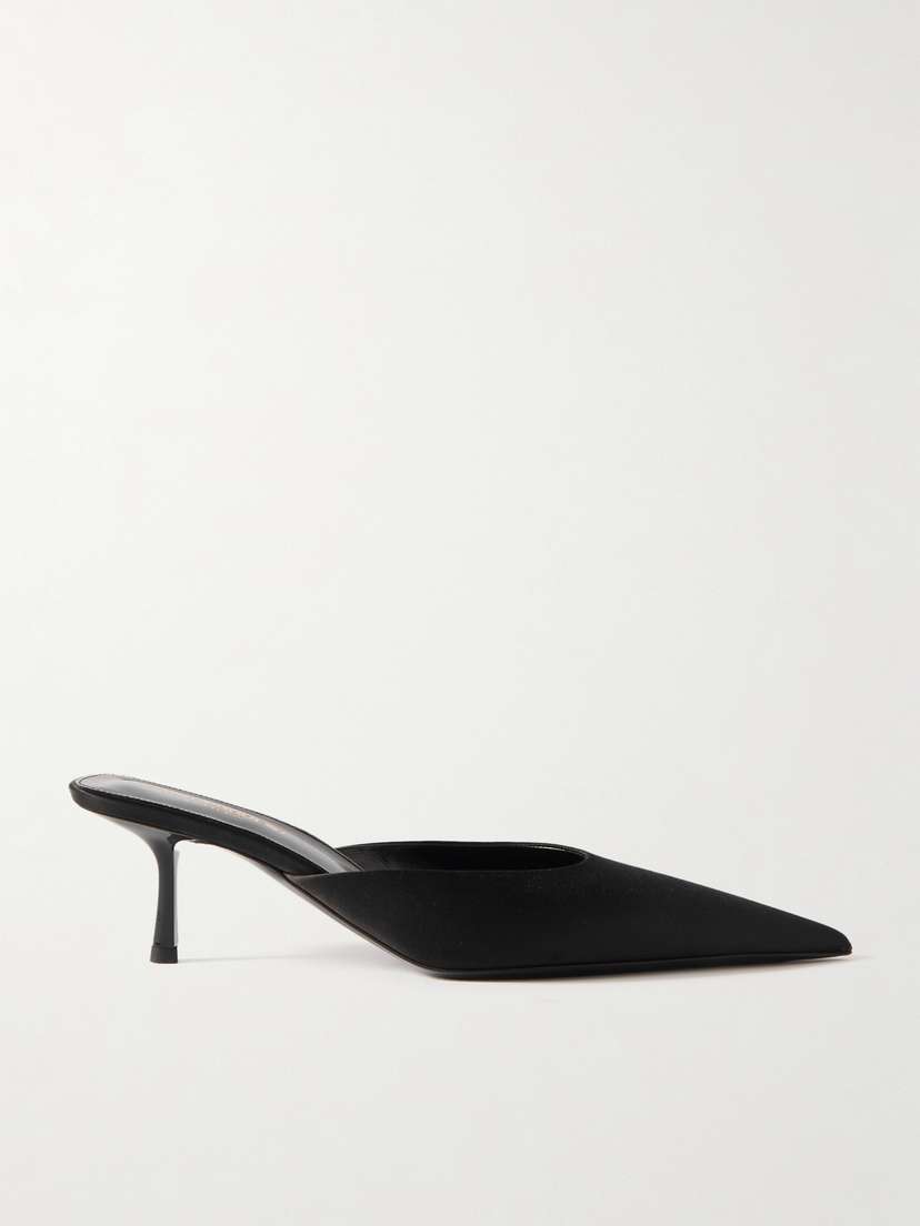 Saint Laurent Barbara Satin Mules