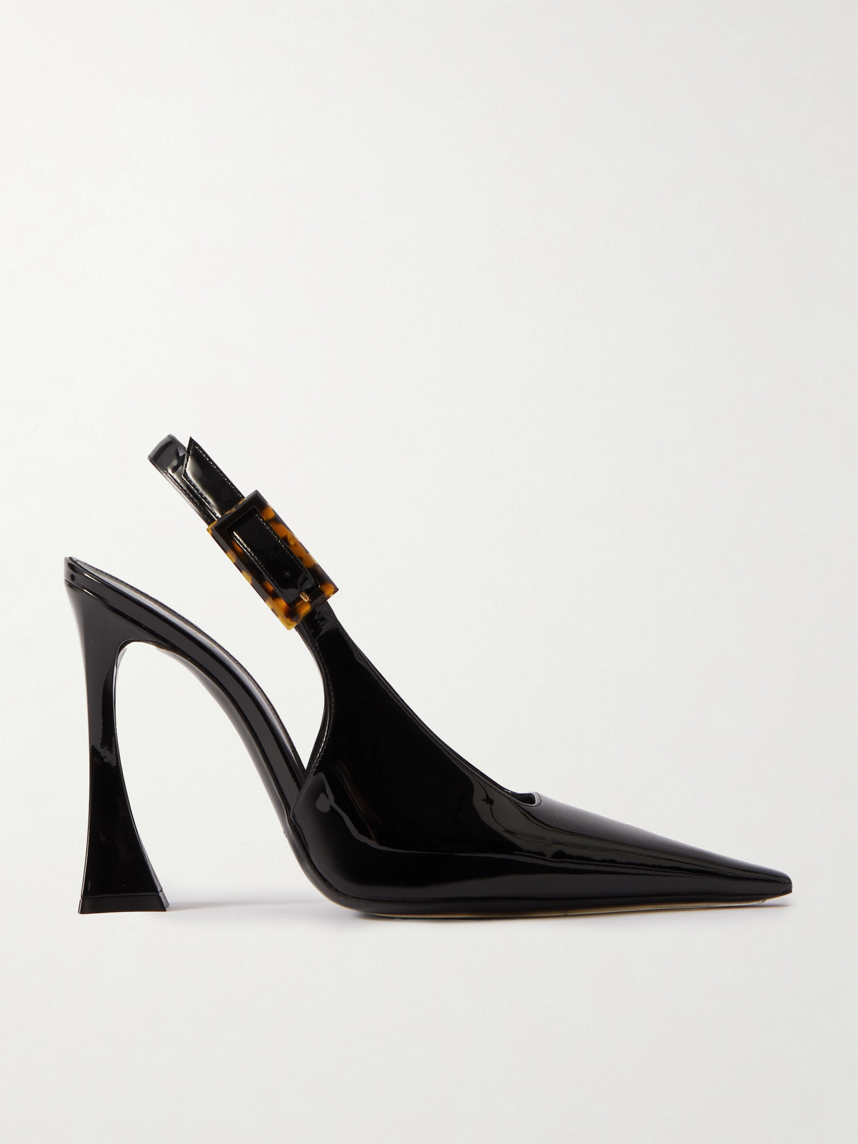 SAINT LAURENT - Dune Patent-leather Slingback Pumps - Black
