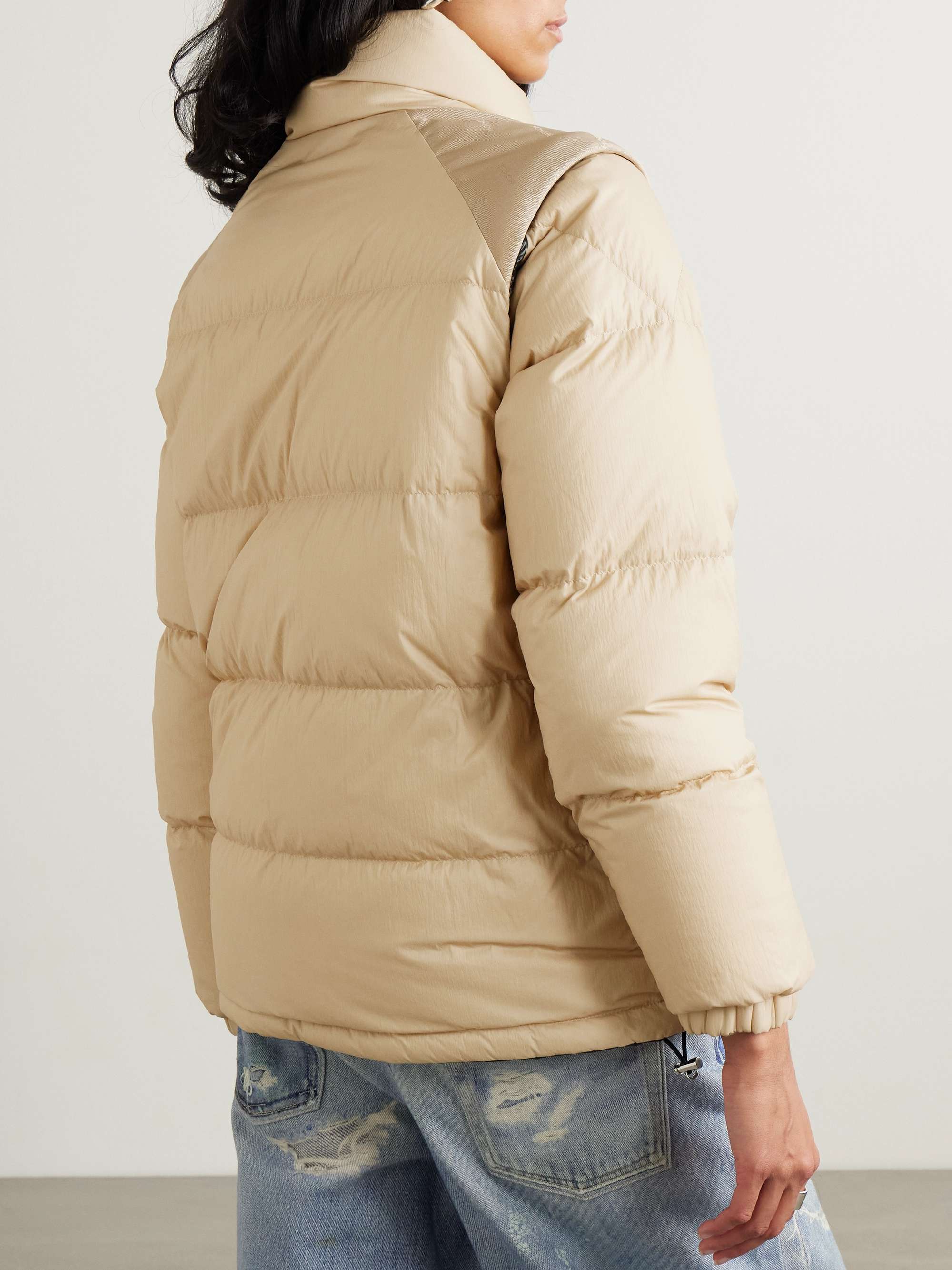 MONCLER Verone reversible twill-jacquard trimmed quilted