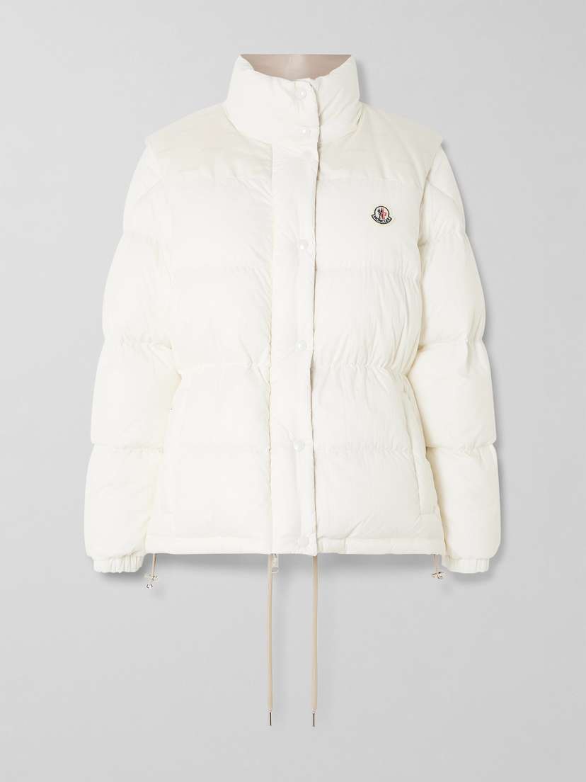 Moncler Verone Reversible Twill-jacquard Trimmed Quilted Shell Down Jacket