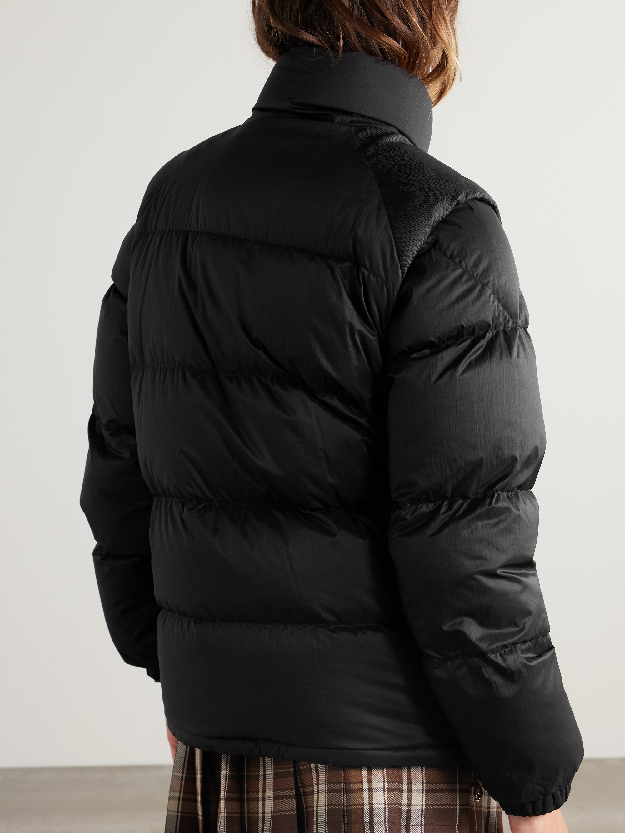 Moncler Verone reversible jacquard-trimmed quilted shell down jacket thumbnail