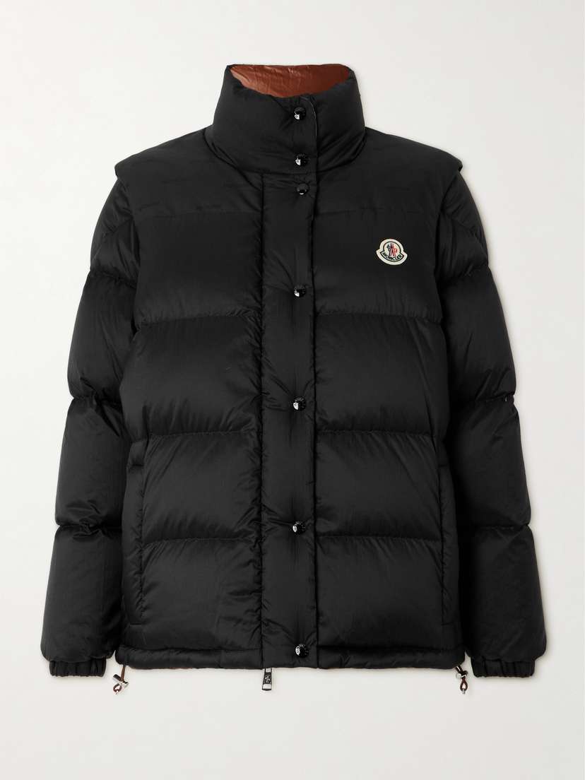 Moncler Verone Reversible Jacquard-trimmed Quilted Shell Down Jacket