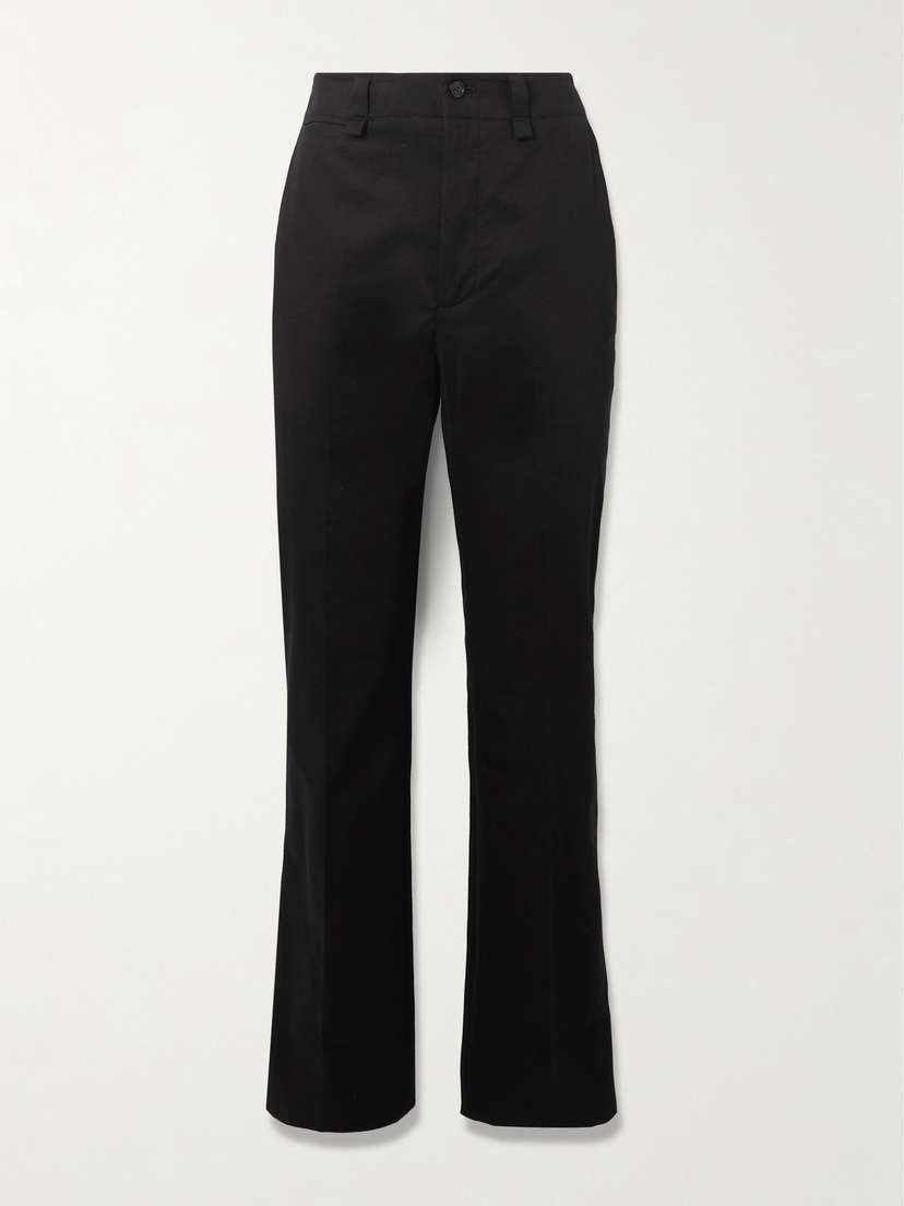 Saint Laurent Cotton-drill Straight-leg Pants