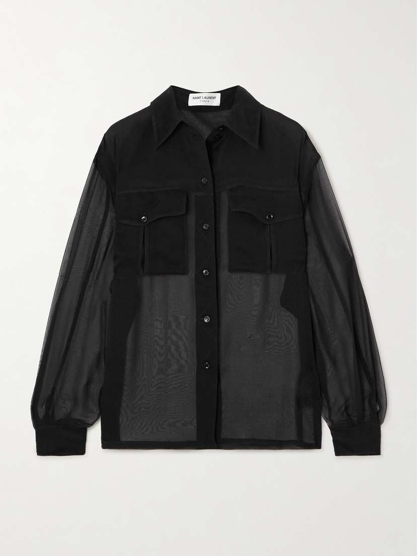 Saint Laurent Silk-chiffon Shirt