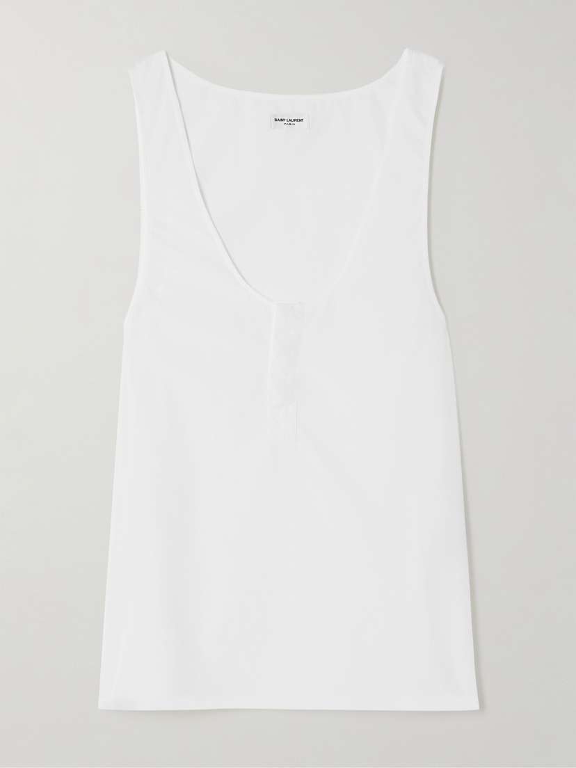 Saint Laurent Cotton-poplin Tank
