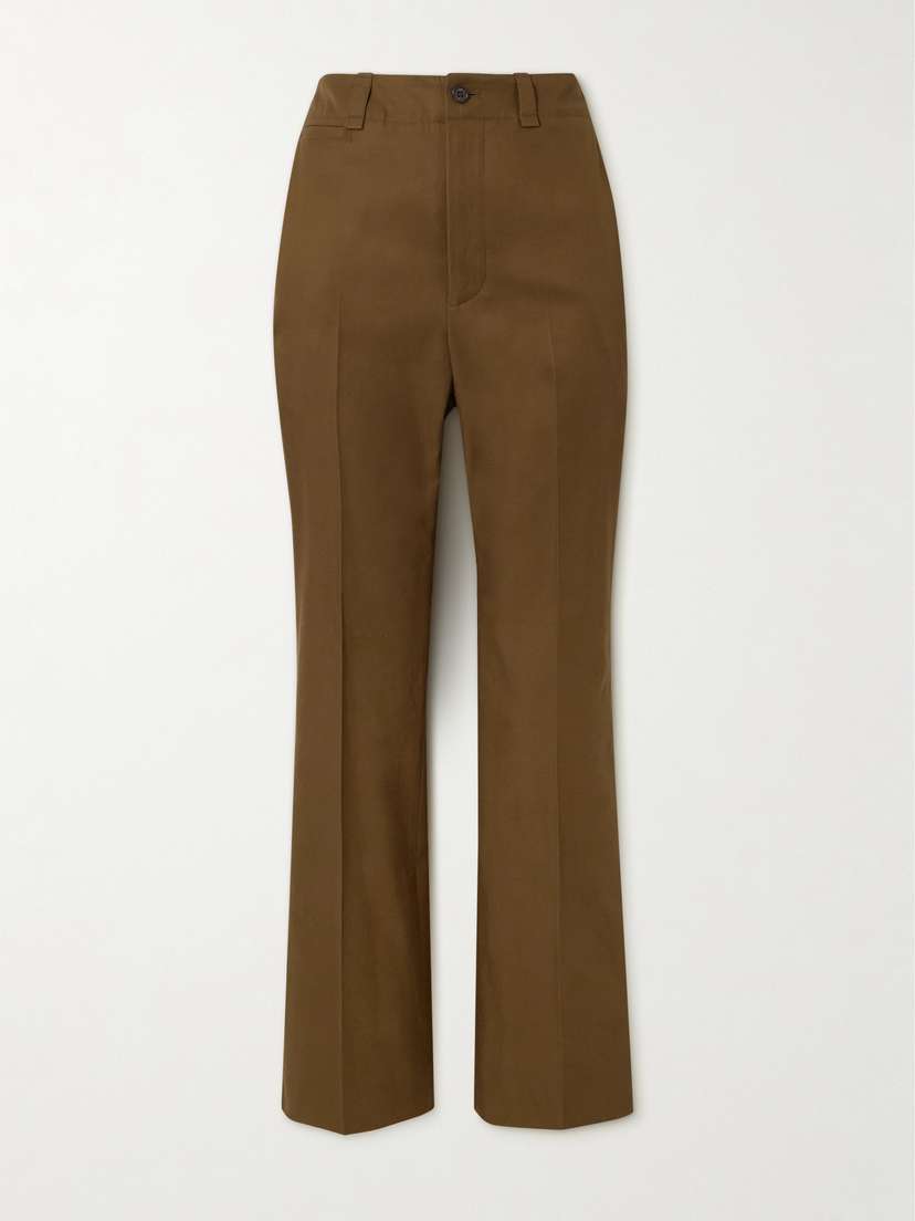 Saint Laurent Cotton-drill Straight-leg Pants