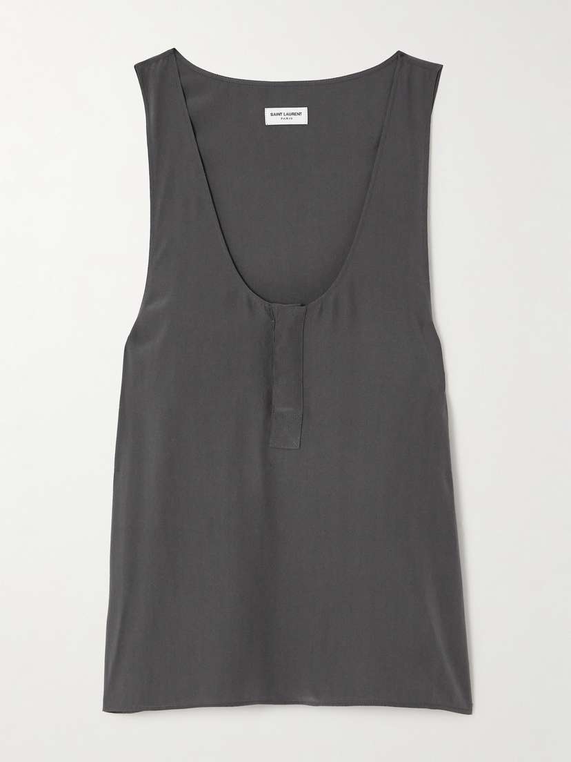 Saint Laurent Silk-satin Tank