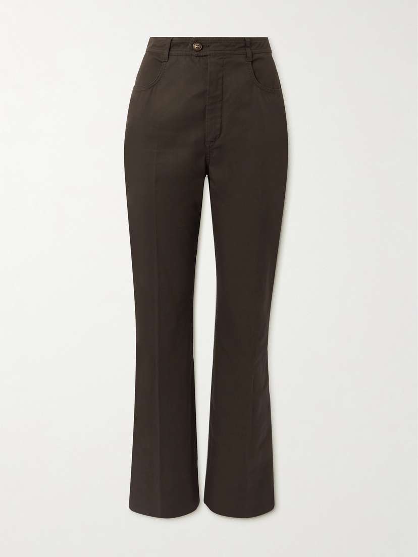 Saint Laurent Cotton-twill Straight-leg Pants