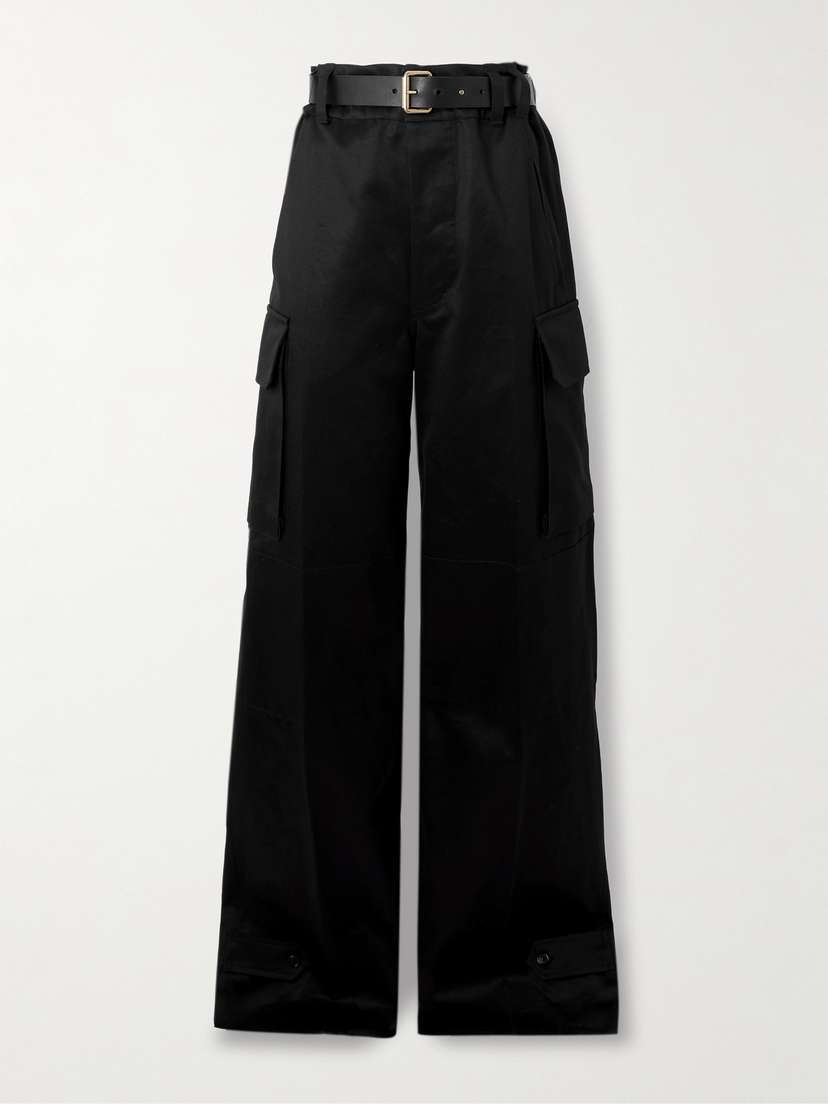 Saint Laurent Belted Cotton-twill Pants