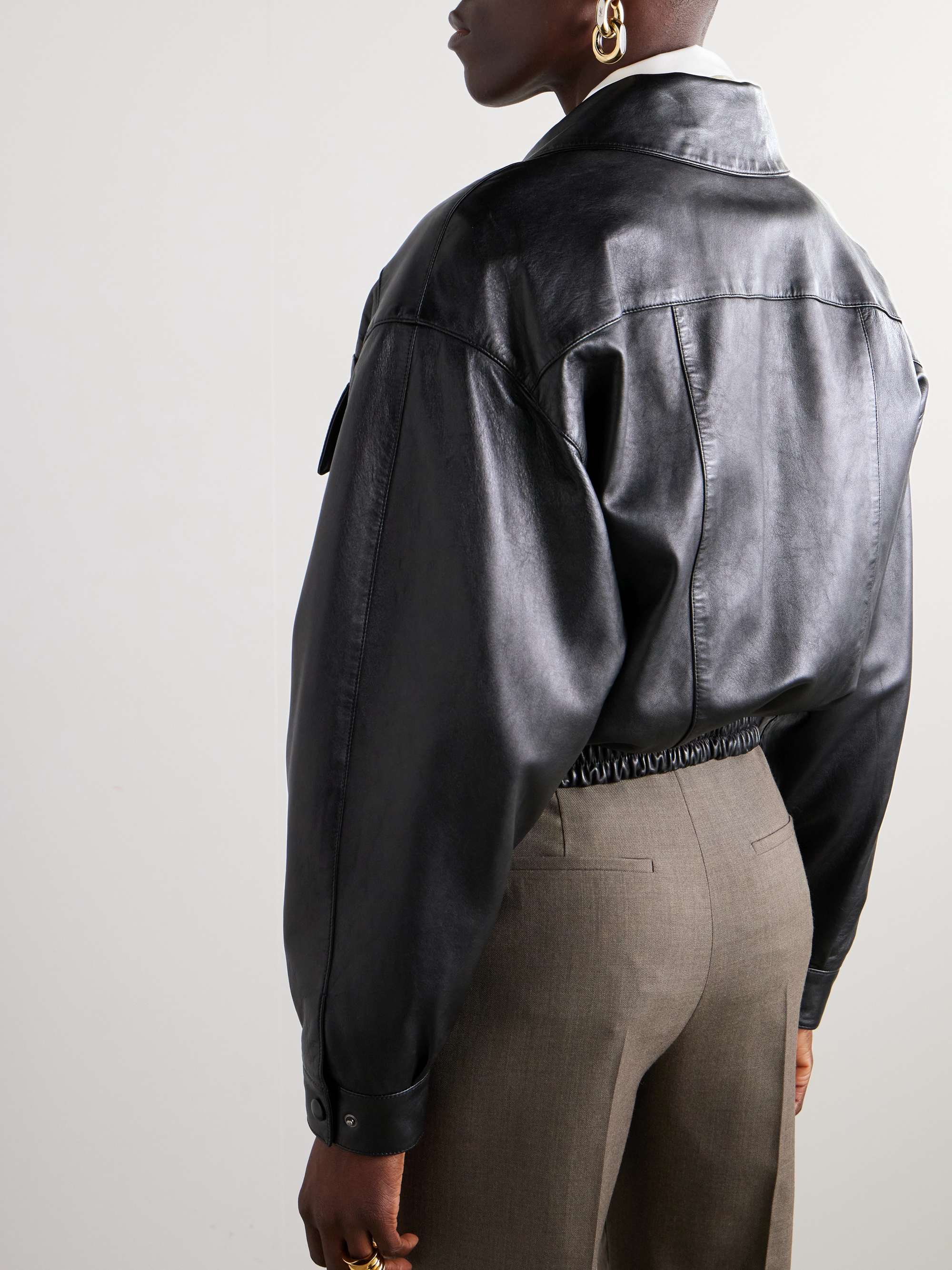 Black Leather jacket | SAINT LAURENT | NET-A-PORTER Black Leather jacket | SAINT LAURENT | NET-A-PORTER