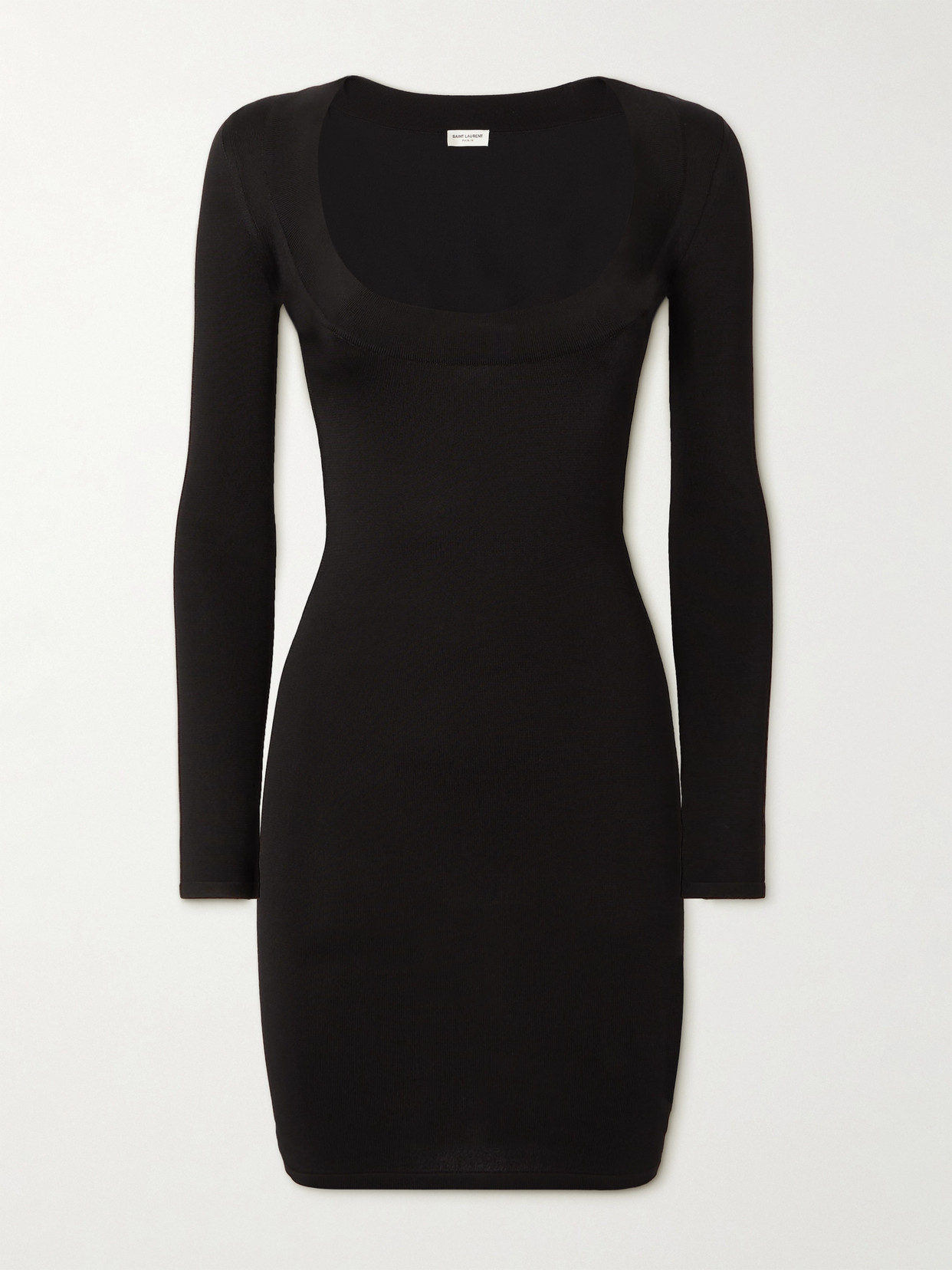 Saint Laurent Jersey Mini Dress In Black