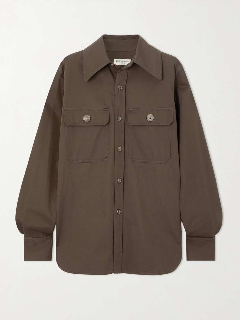 Saint Laurent Oversized Organic Cotton-twill Shirt