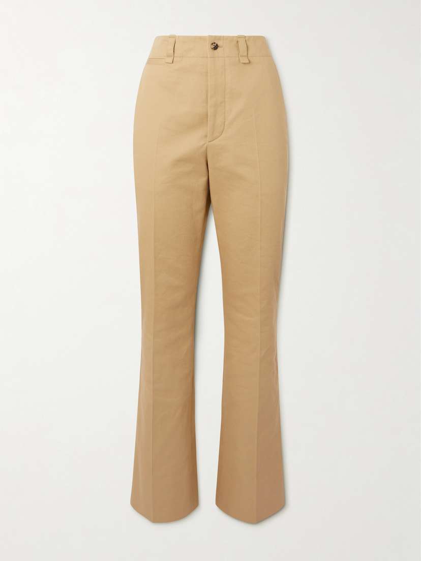 Saint Laurent Cotton-drill Straight-leg Pants