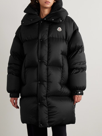 Moncler Verone convertible hooded quilted shell down coat