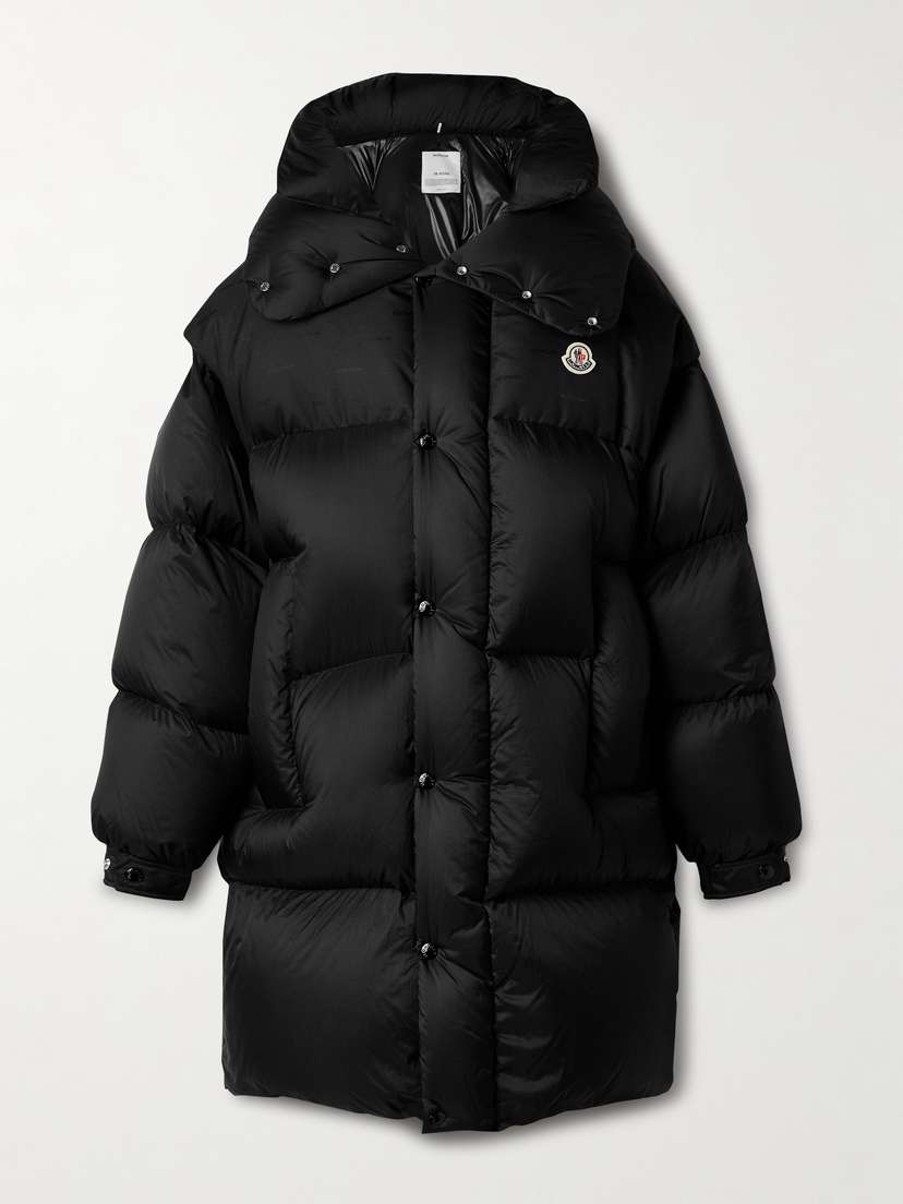 Moncler Verone Convertible Hooded Quilted Shell Down Coat