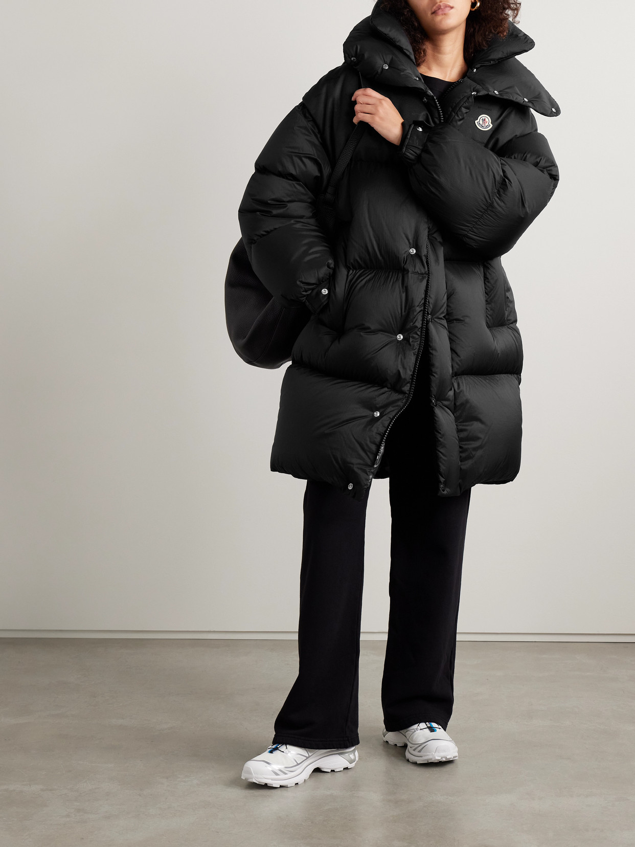 Verone Convertible Hooded Quilted Down Coat