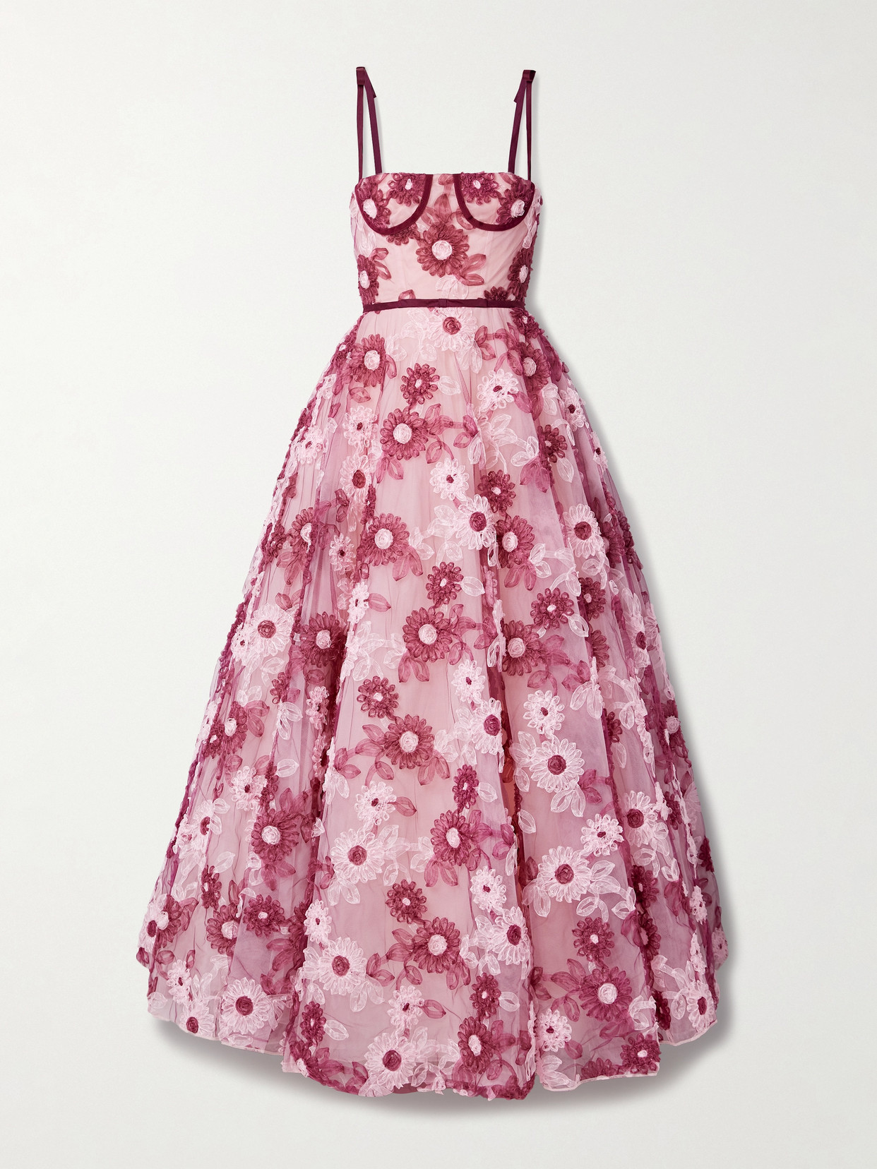 Giambattista Valli - Appliquéd Tulle Gown - Pink