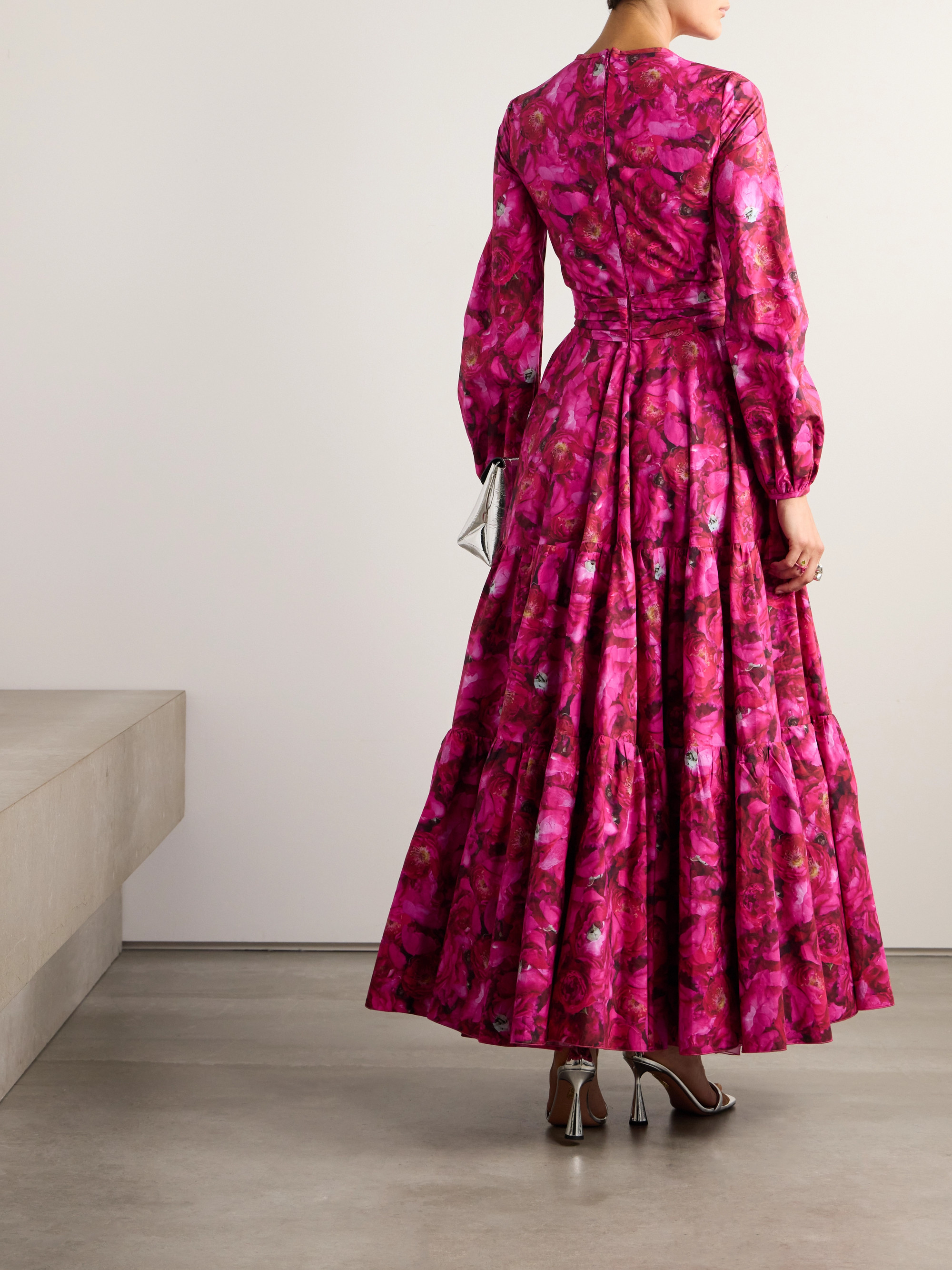 Giambattista Valli Cutout tiered gathered floral-print cotton-poplin gown thumbnail