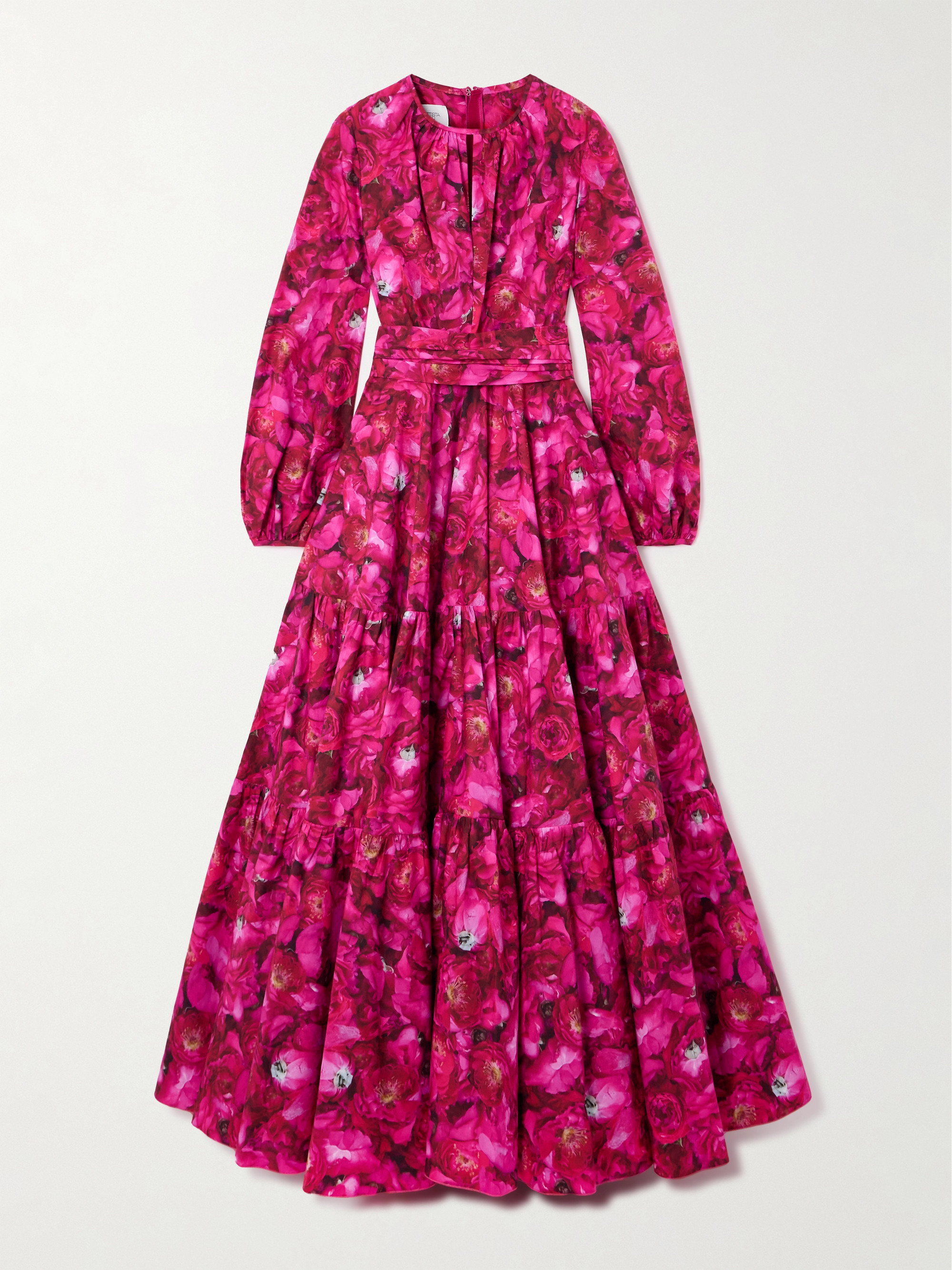 Giambattista Valli Cutout tiered gathered floral-print cotton-poplin gown thumbnail