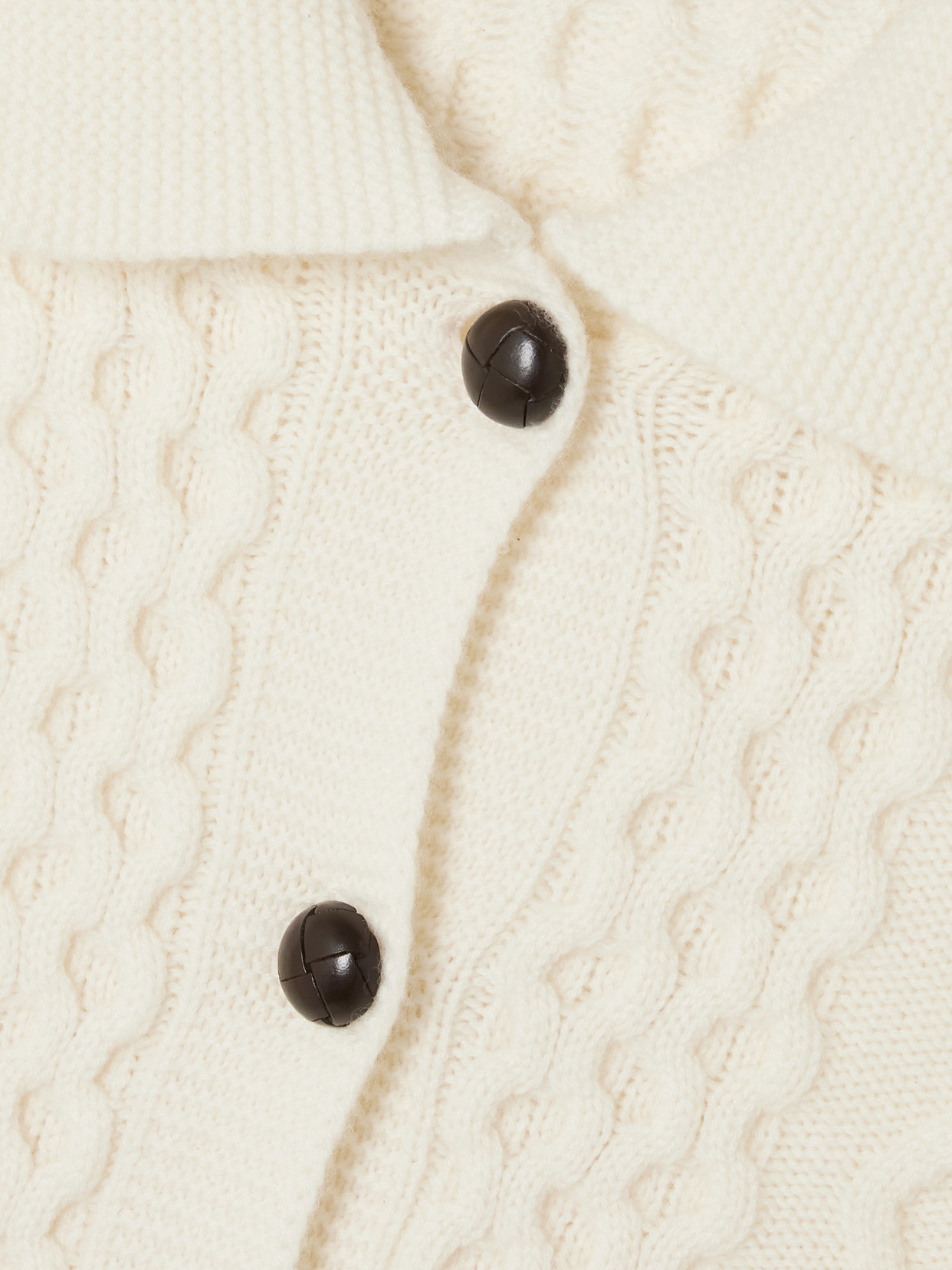 Arch4 Columbia Cable-knit Cashmere Cardigan In Ivory