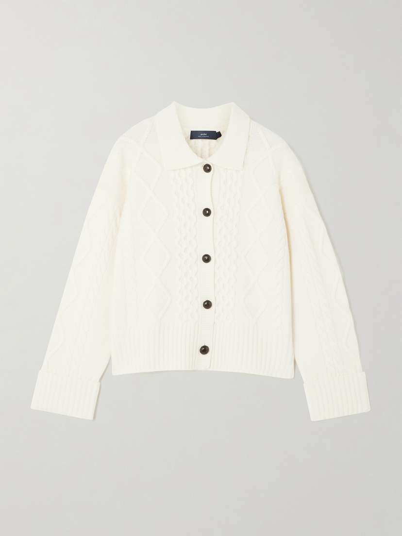 Arch4 Columbia Cable-knit Cashmere Cardigan