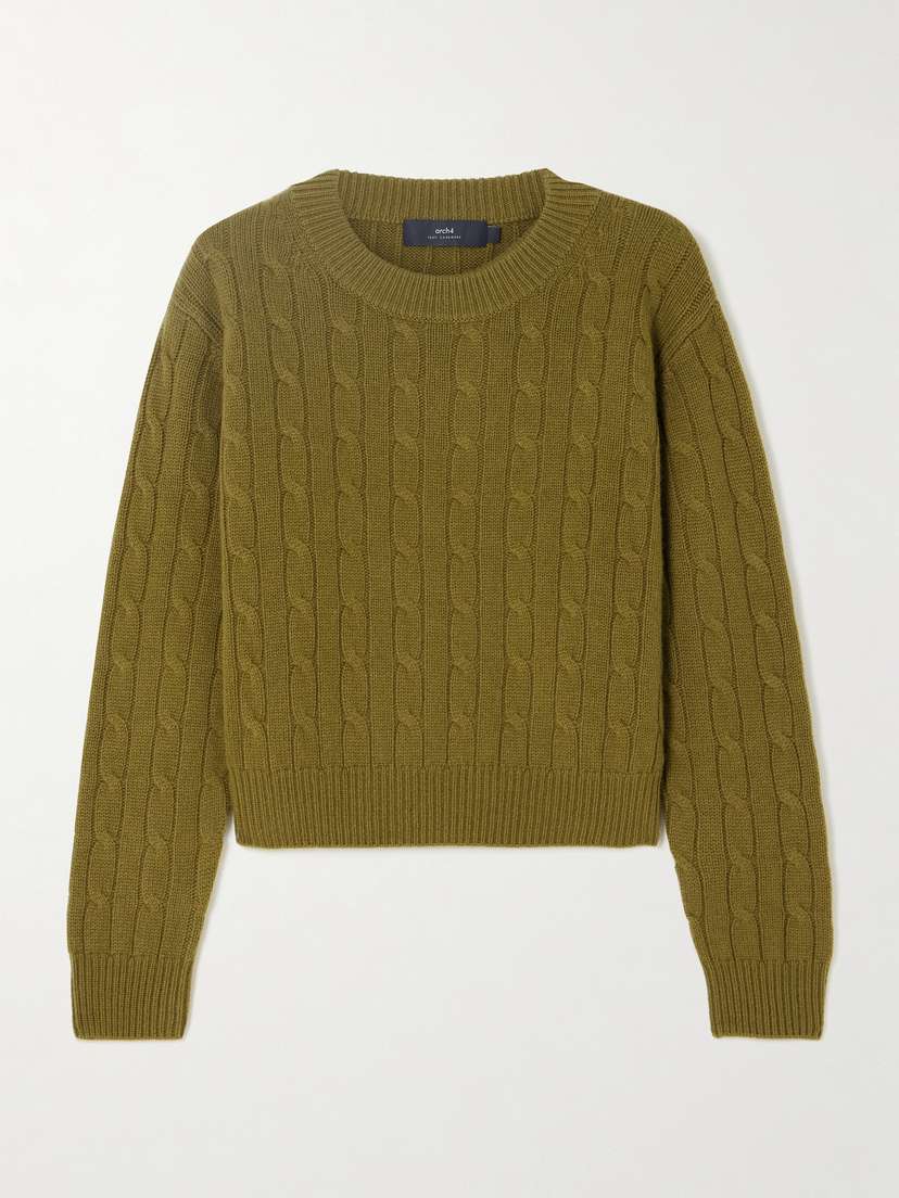 Arch4 Tinka Cable-knit Cashmere Sweater - x large