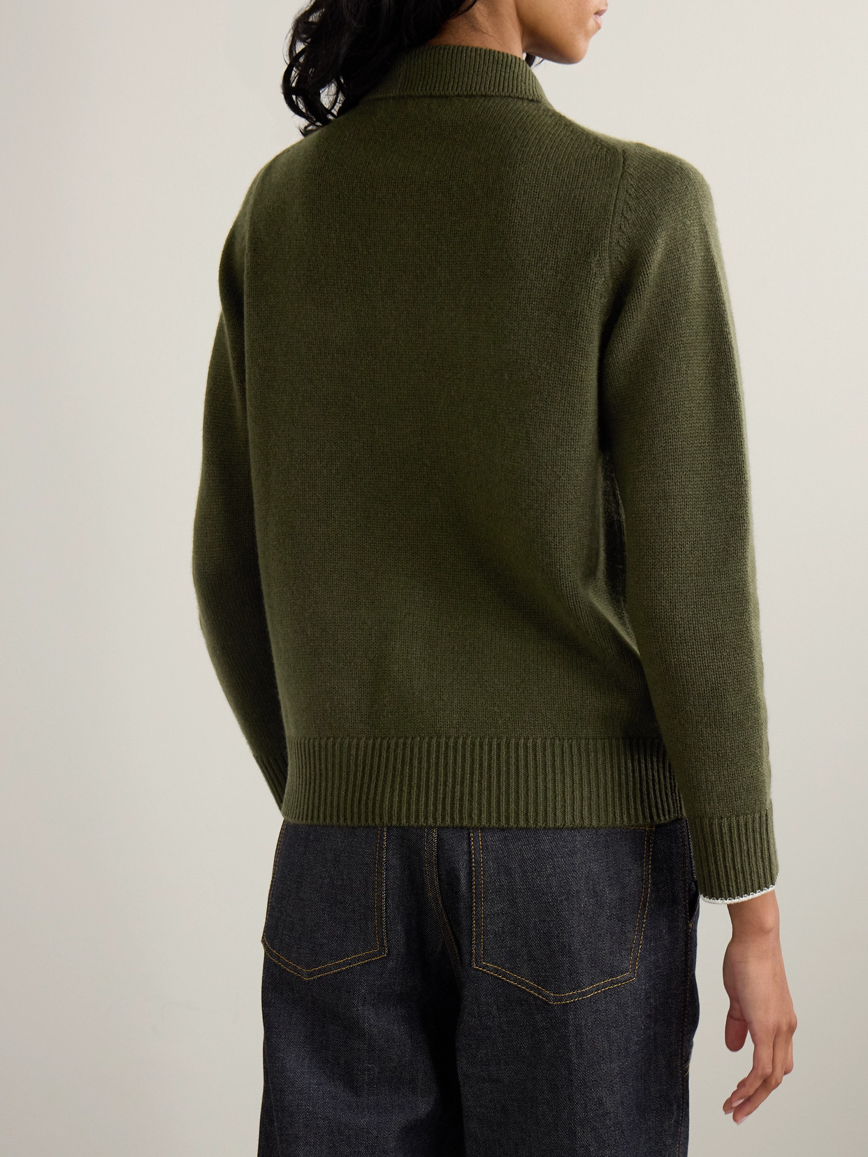 Arch4 Sackville Cashmere Cardigan In Green