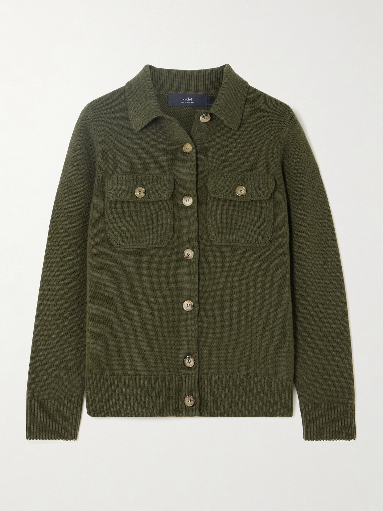 Arch4 - Sackville Cashmere Cardigan - Green