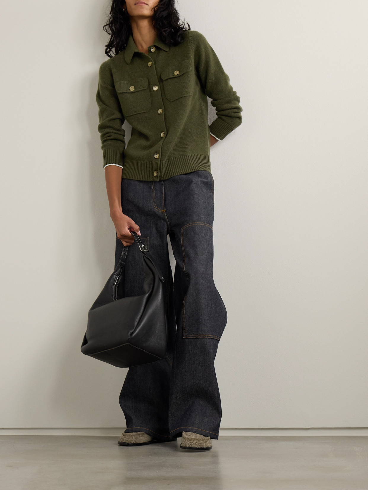 Arch4 Sackville Cashmere Cardigan In Green