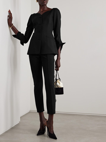Carolina Herrera Bow-detailed wool-blend jacket
