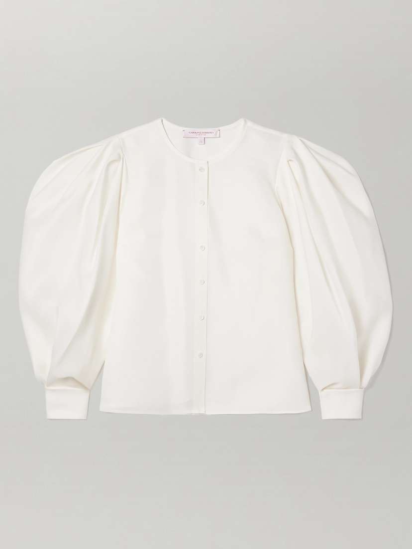 Carolina Herrera Silk-gazar Top