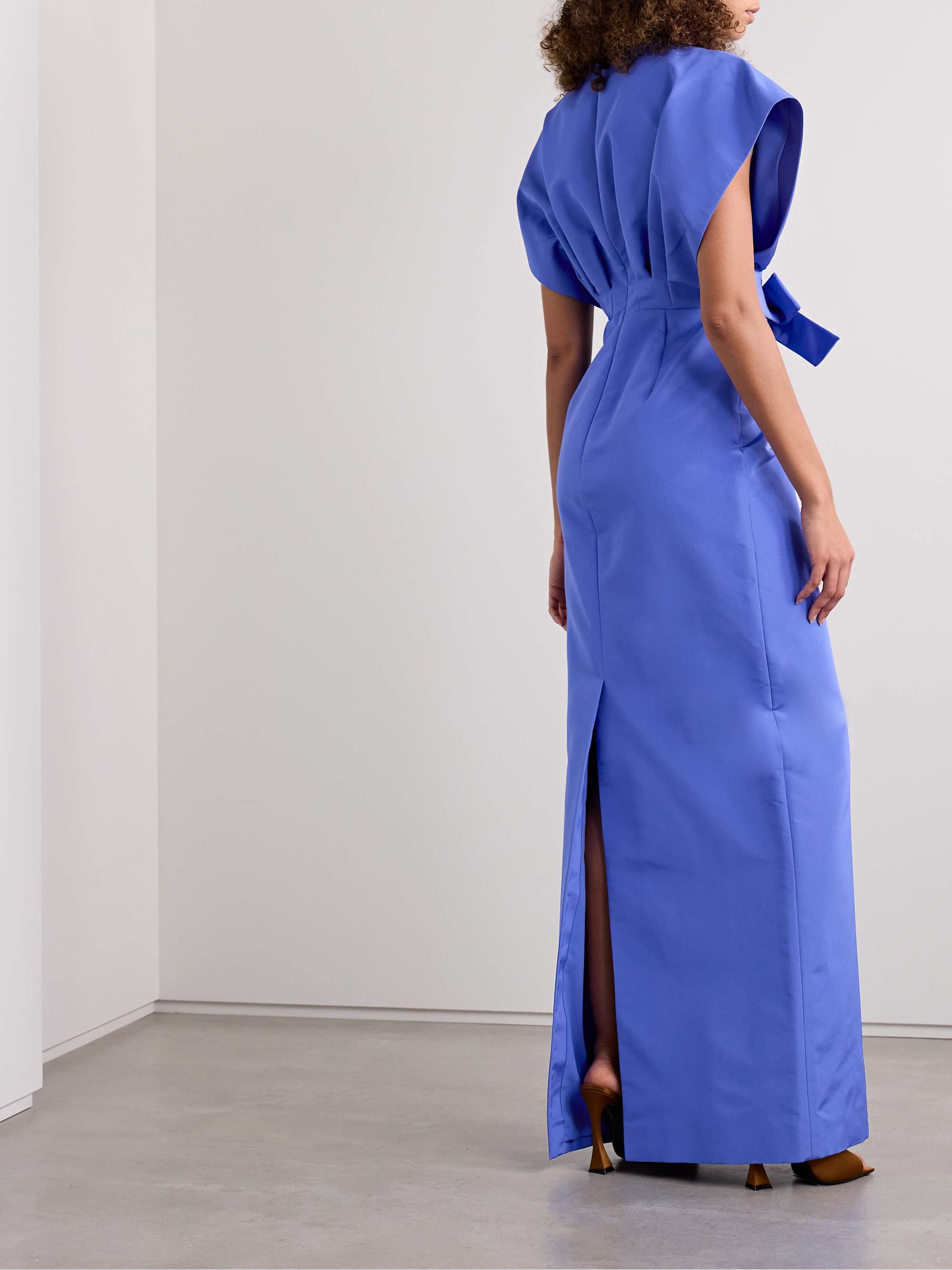 CAROLINA HERRERA Bow-embellished silk-faille gown | NET-A-PORTER