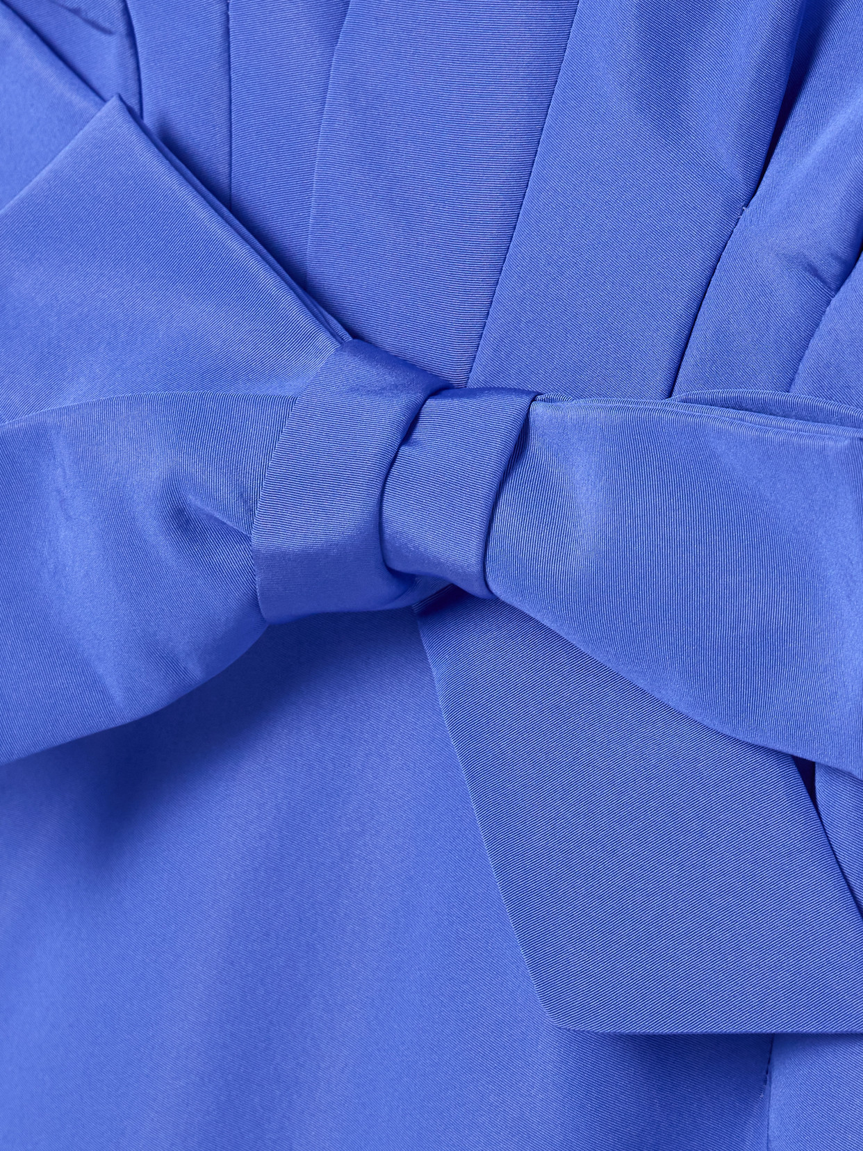 Carolina Herrera Bow-embellished Silk-faille Gown In Blue