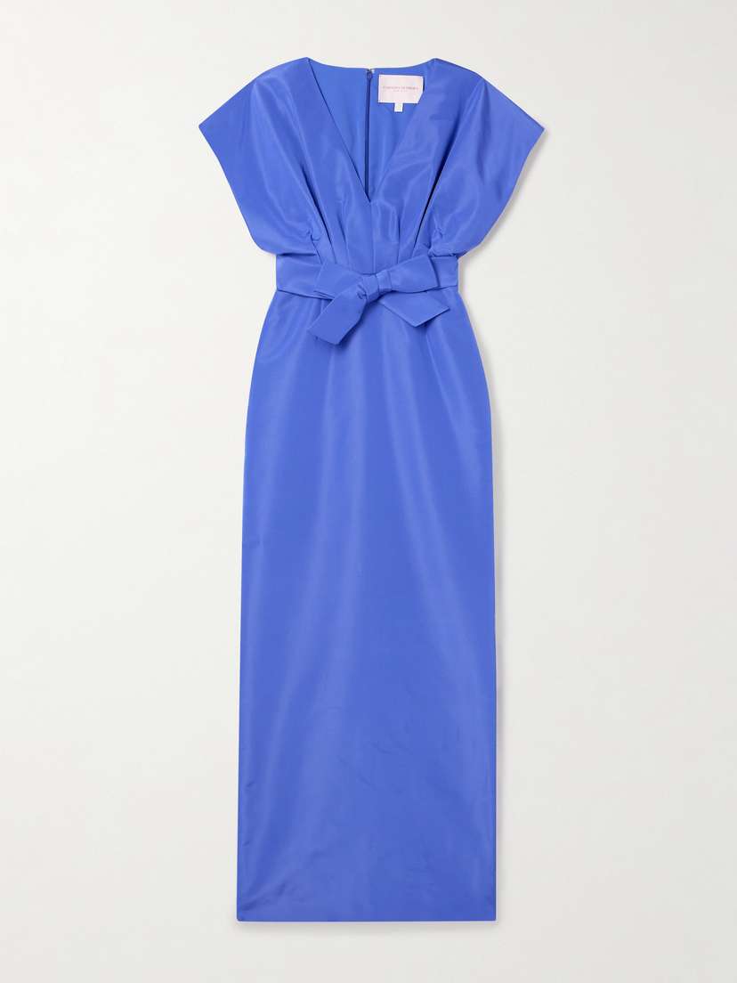 Carolina Herrera Bow-embellished Silk-faille Gown