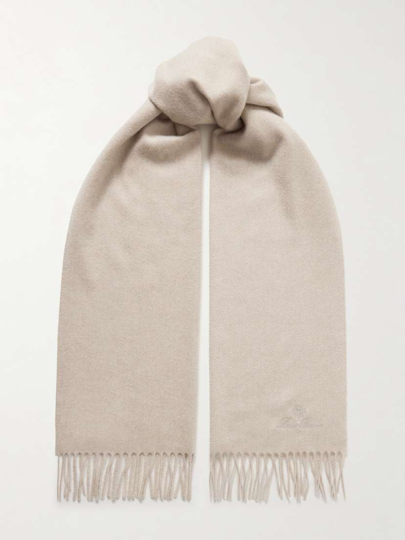 Loro Piana Grande Unita Fringed Cashmere Scarf