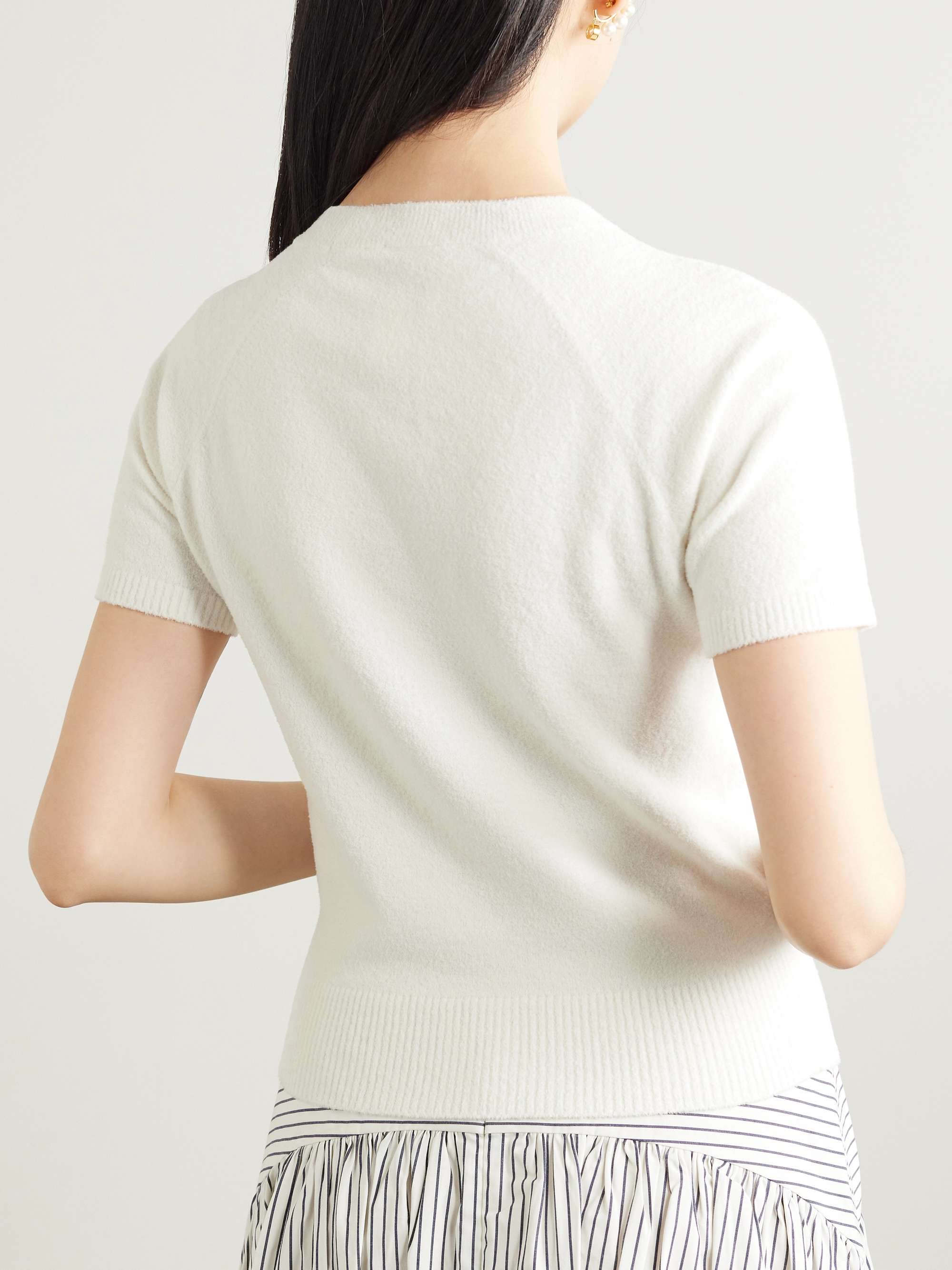PATOU Jacquard-knit cotton-blend sweater